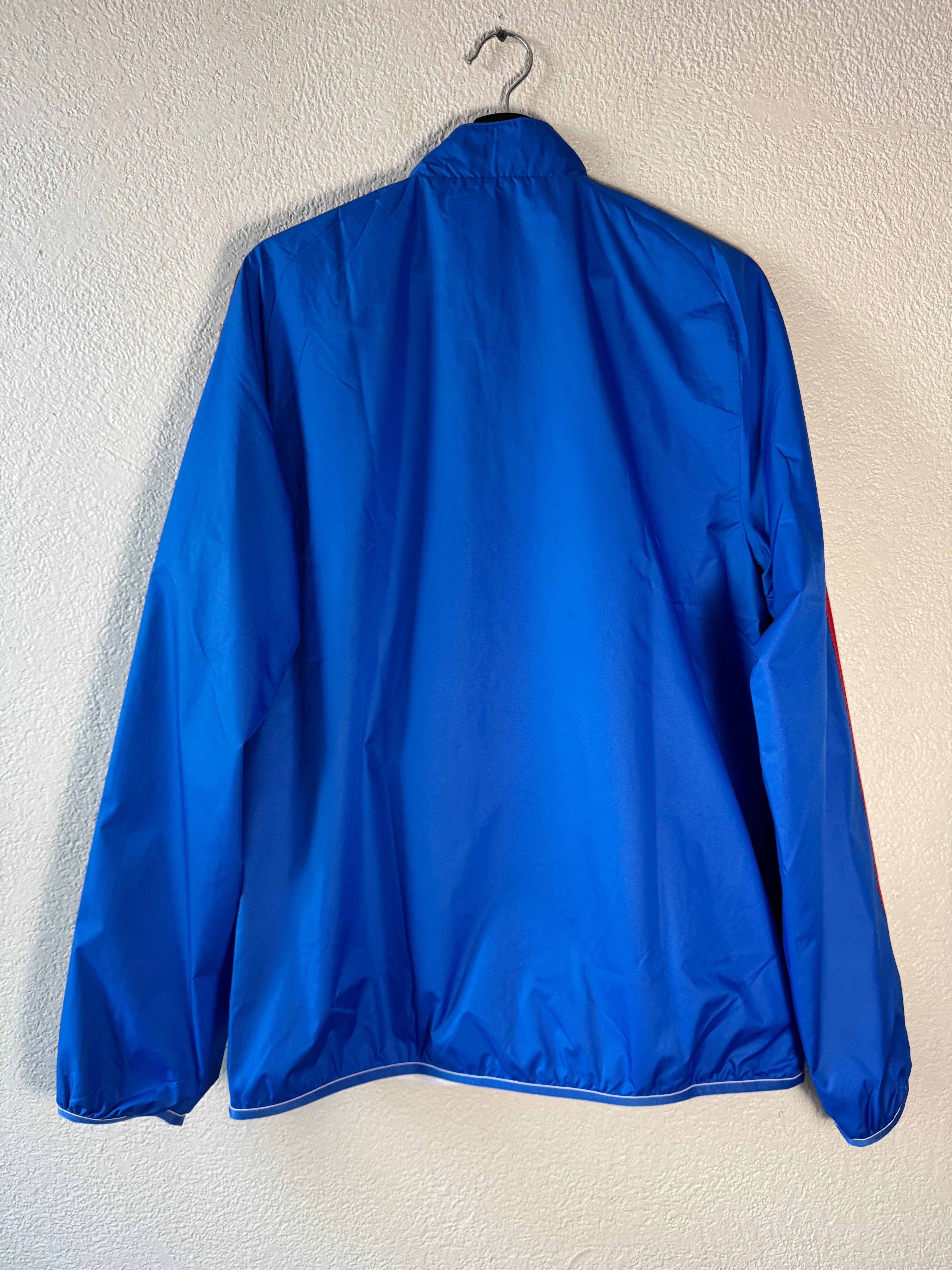 (NEW) Adidas Italy 2024 Track Jacket Windbreaker DOUBLE SIDED  Size Medium