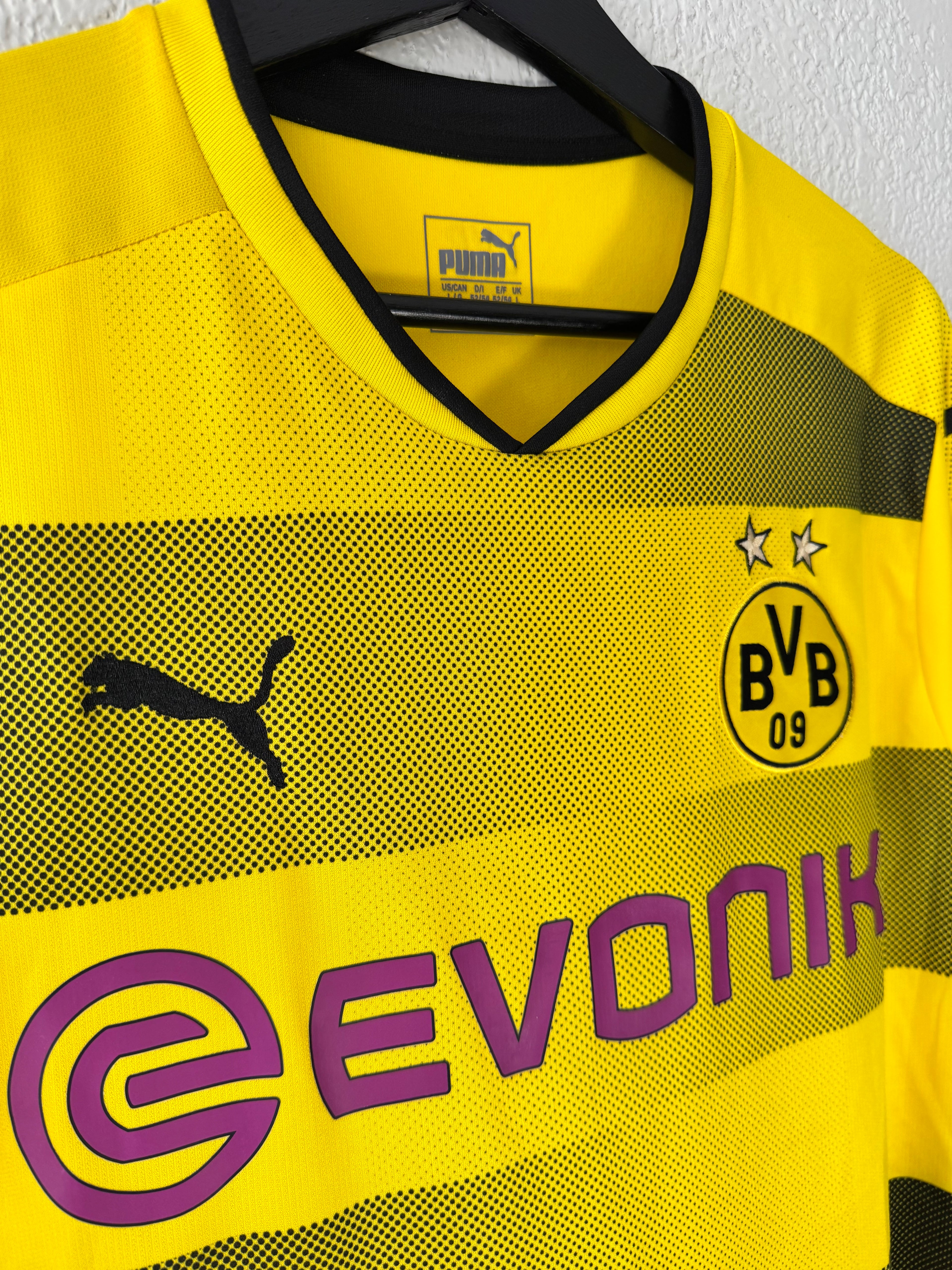 Borussia Dortmund Home Christian Pulisic Puma 2017/18 Jersey Size Large