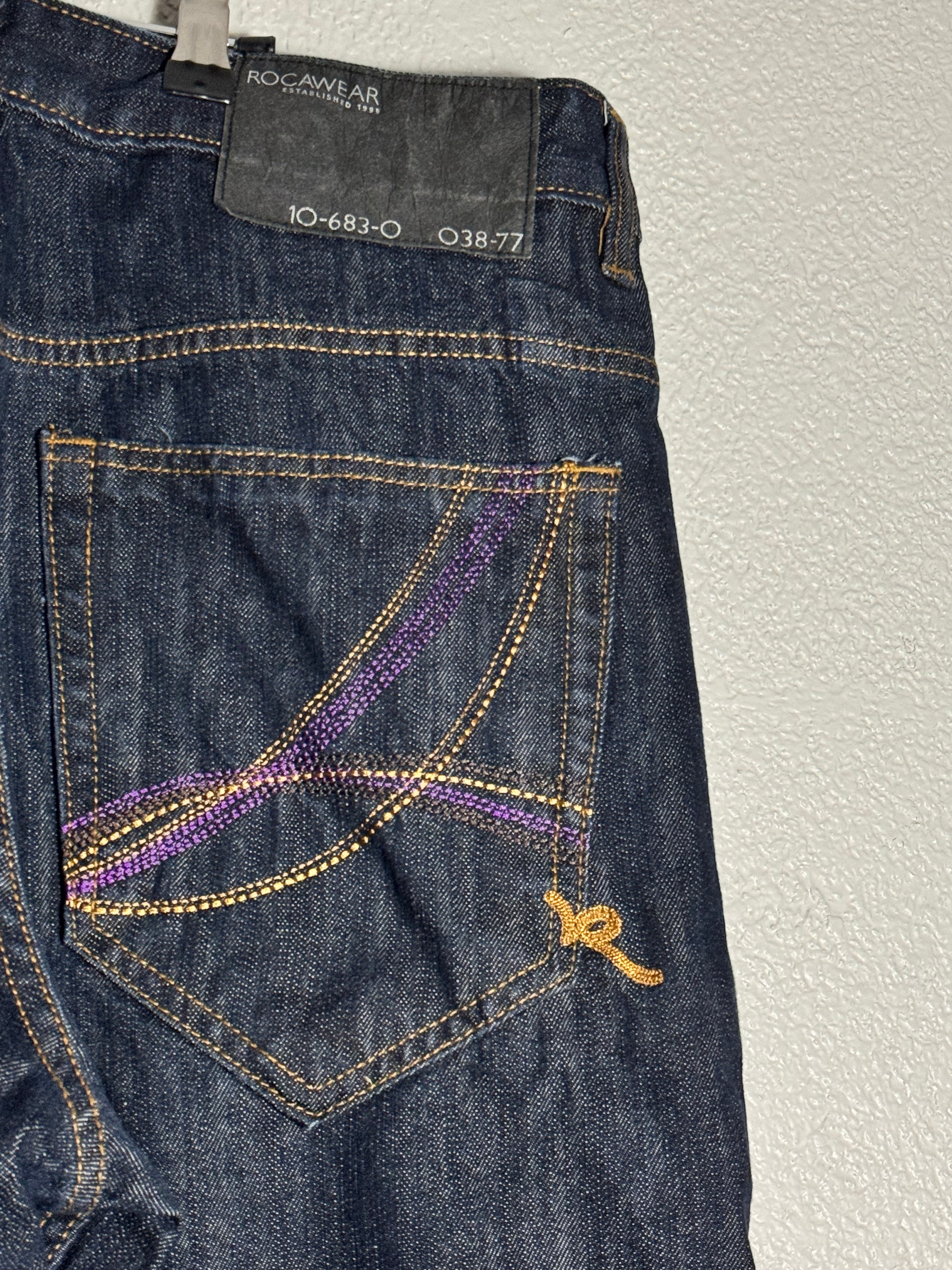 Y2K Roca Wear Dark Denim Jeans Size 38