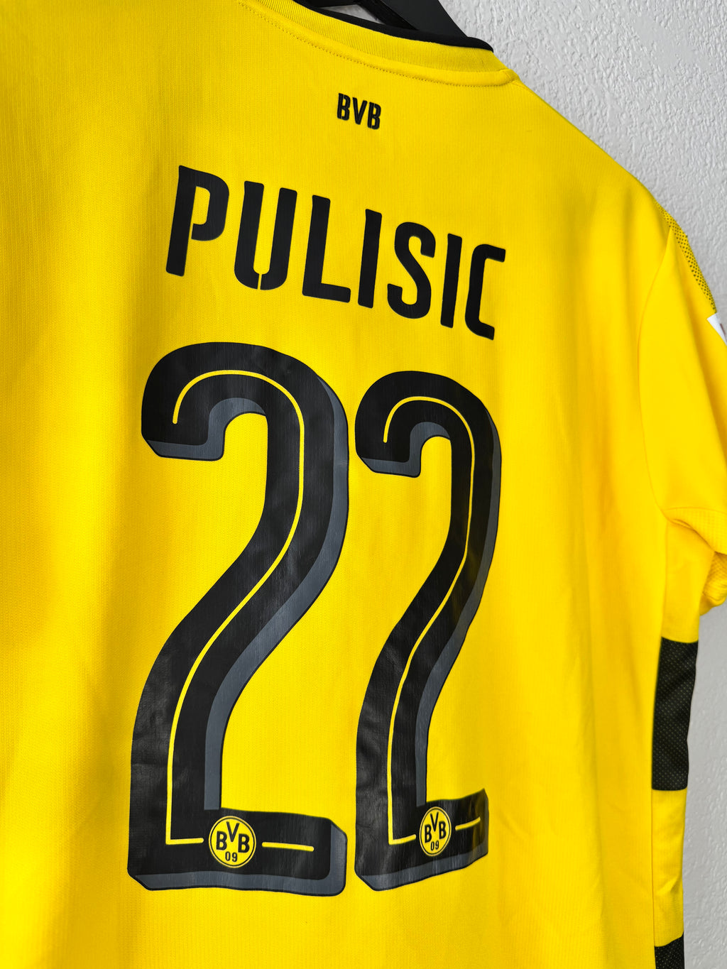 Borussia Dortmund Home Christian Pulisic Puma 2017/18 Jersey Size Large