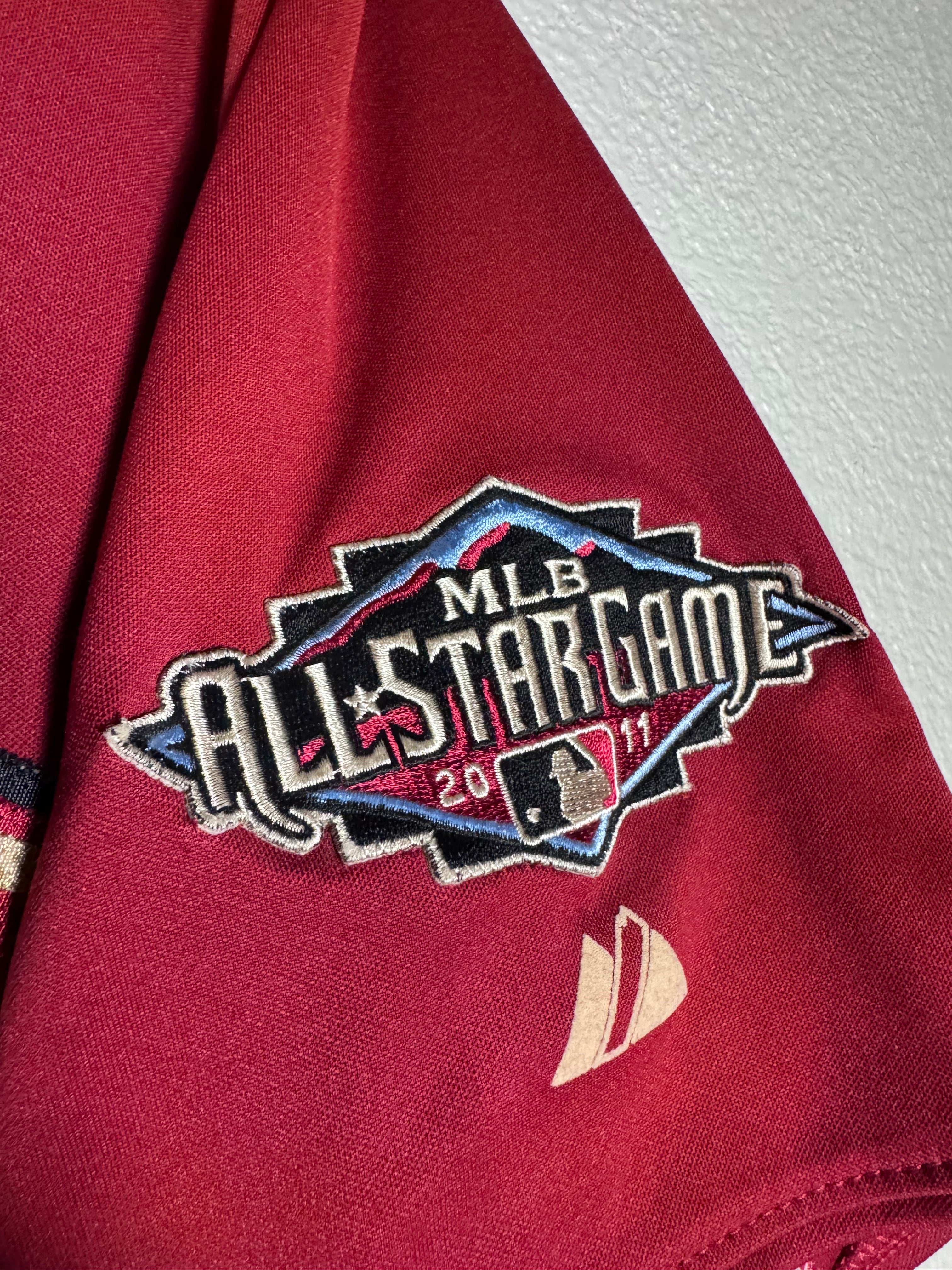 2011 All Star White Sox Carlos Quentin Majestic Cool Base Jersey Size L
