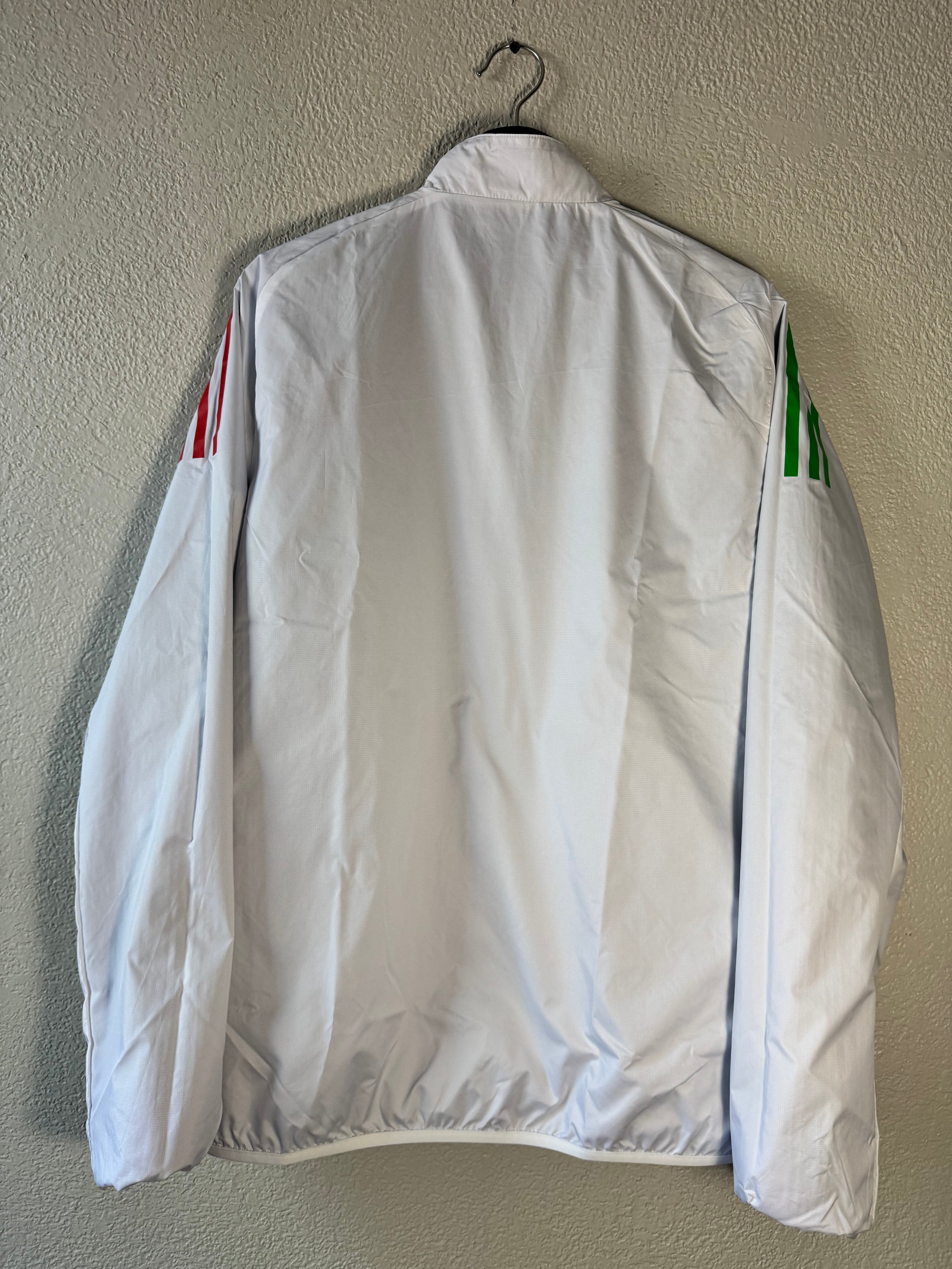(NEW) Adidas Italy 2024 Track Jacket Windbreaker DOUBLE SIDED  Size Medium