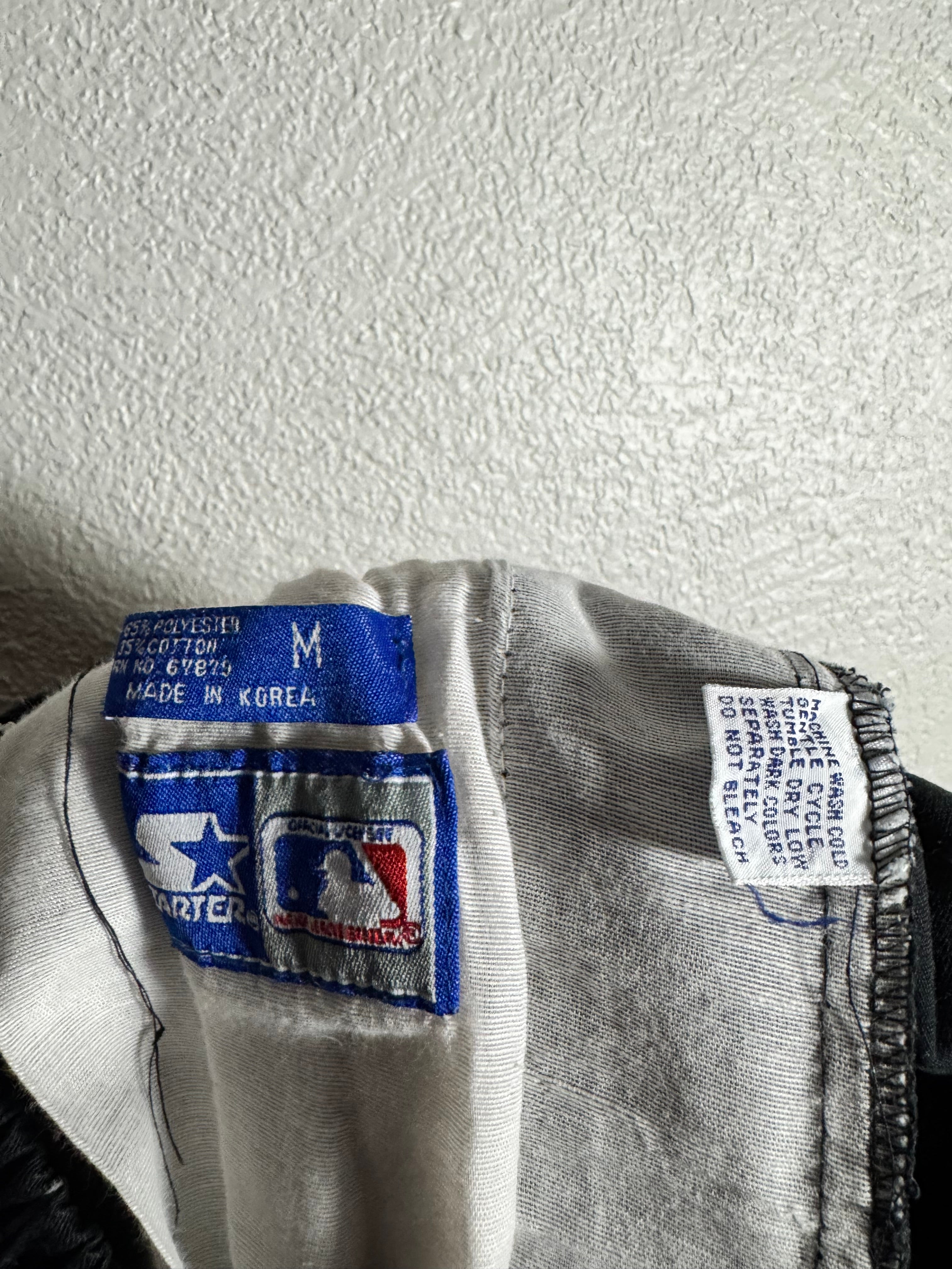 Vintage Chicago White Sox Shorts Black Starter Striped Size M