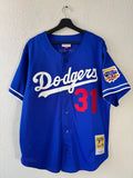Mitchell & Ness Sewn Jersey Mike Piazza #31 Dodgers Jackie 50th Jersey Size 44 Large