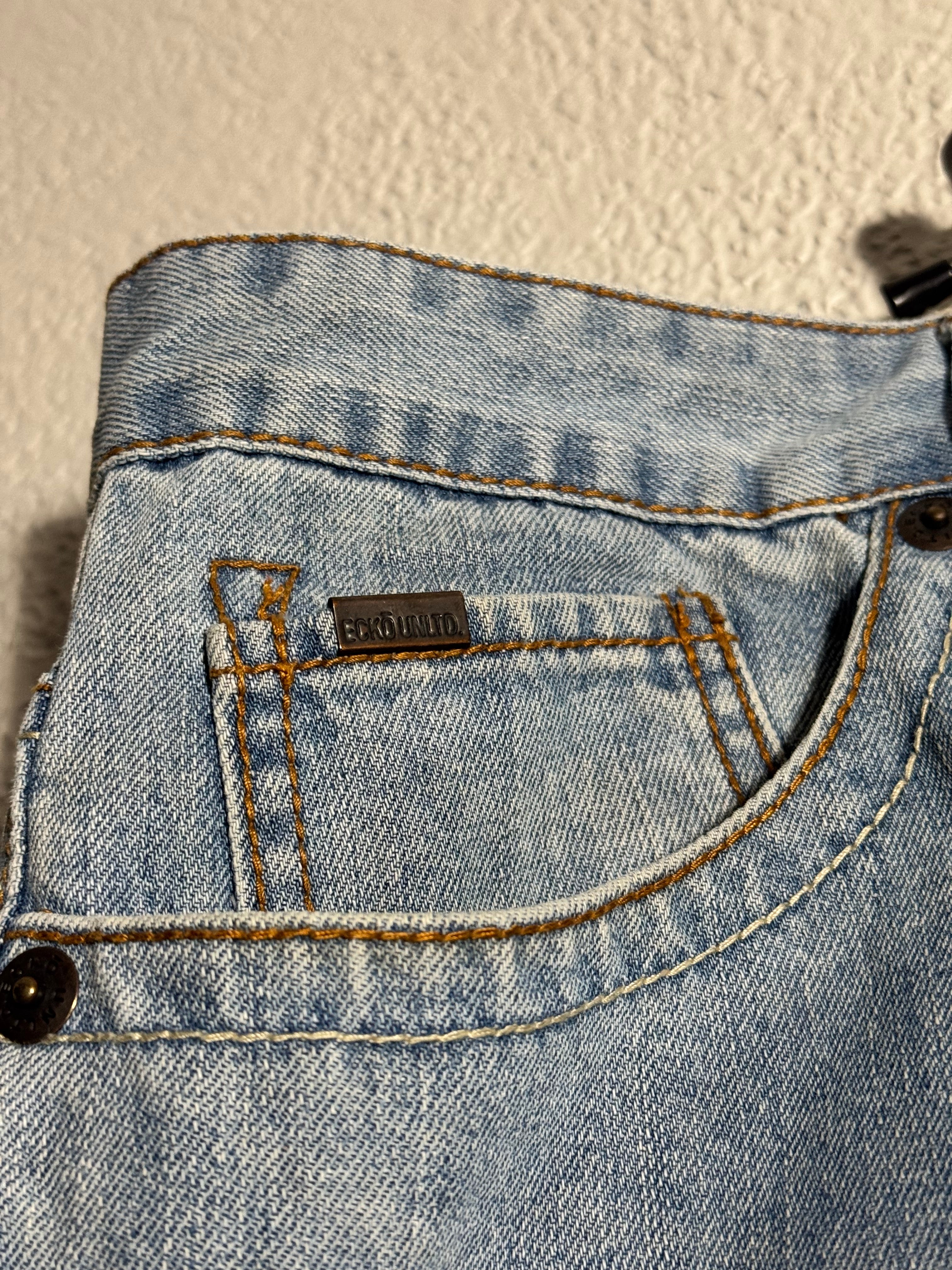Y2K Baggy Ecko Jean Shorts Size 38