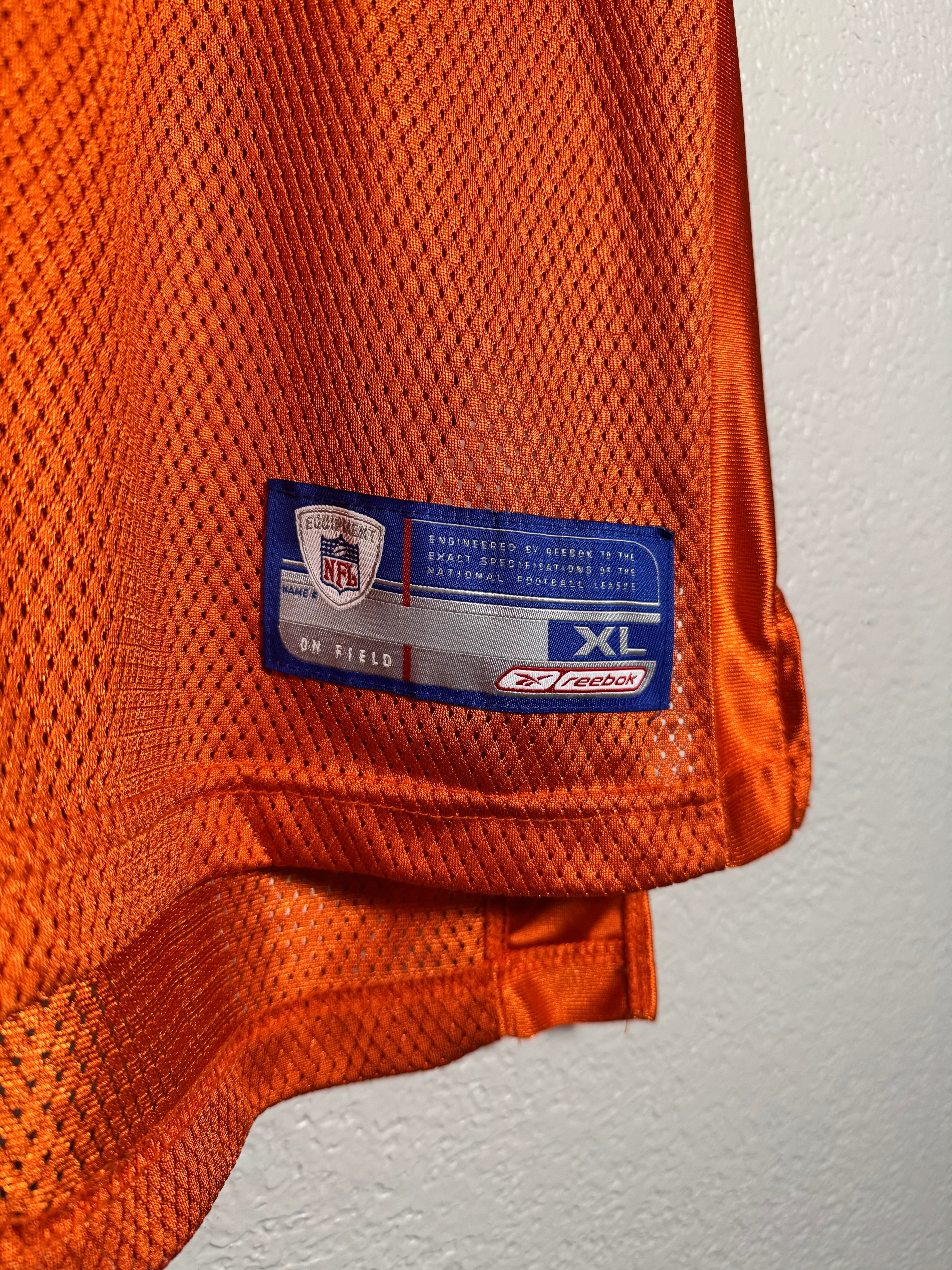 Vintage Chicago Bears Reebok On Field Brian Urlacher Orange Size XL