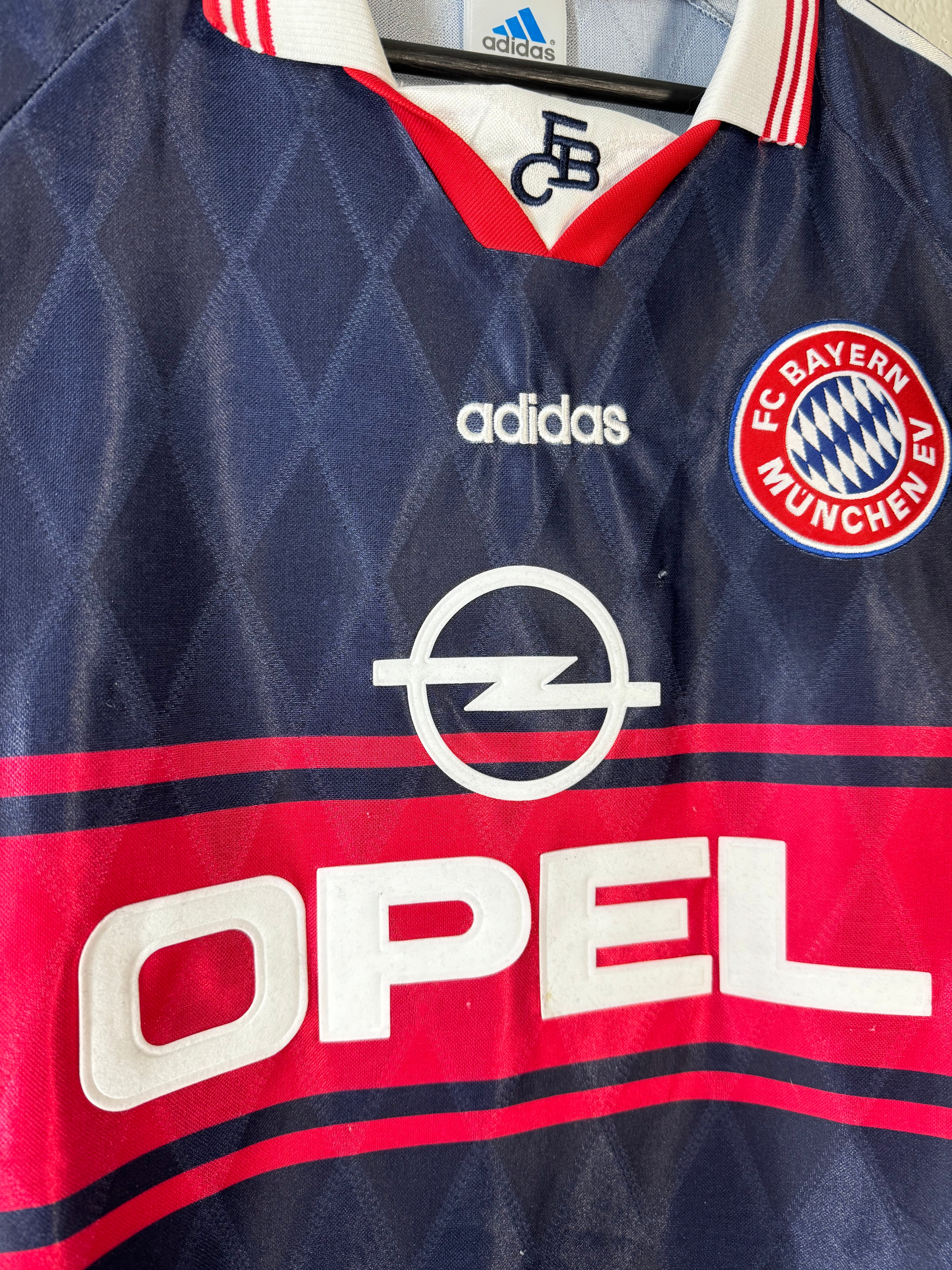 Bayern Munich 1997 1998 1999 Home Shirt Adidas Opel Vintage Jersey Size L