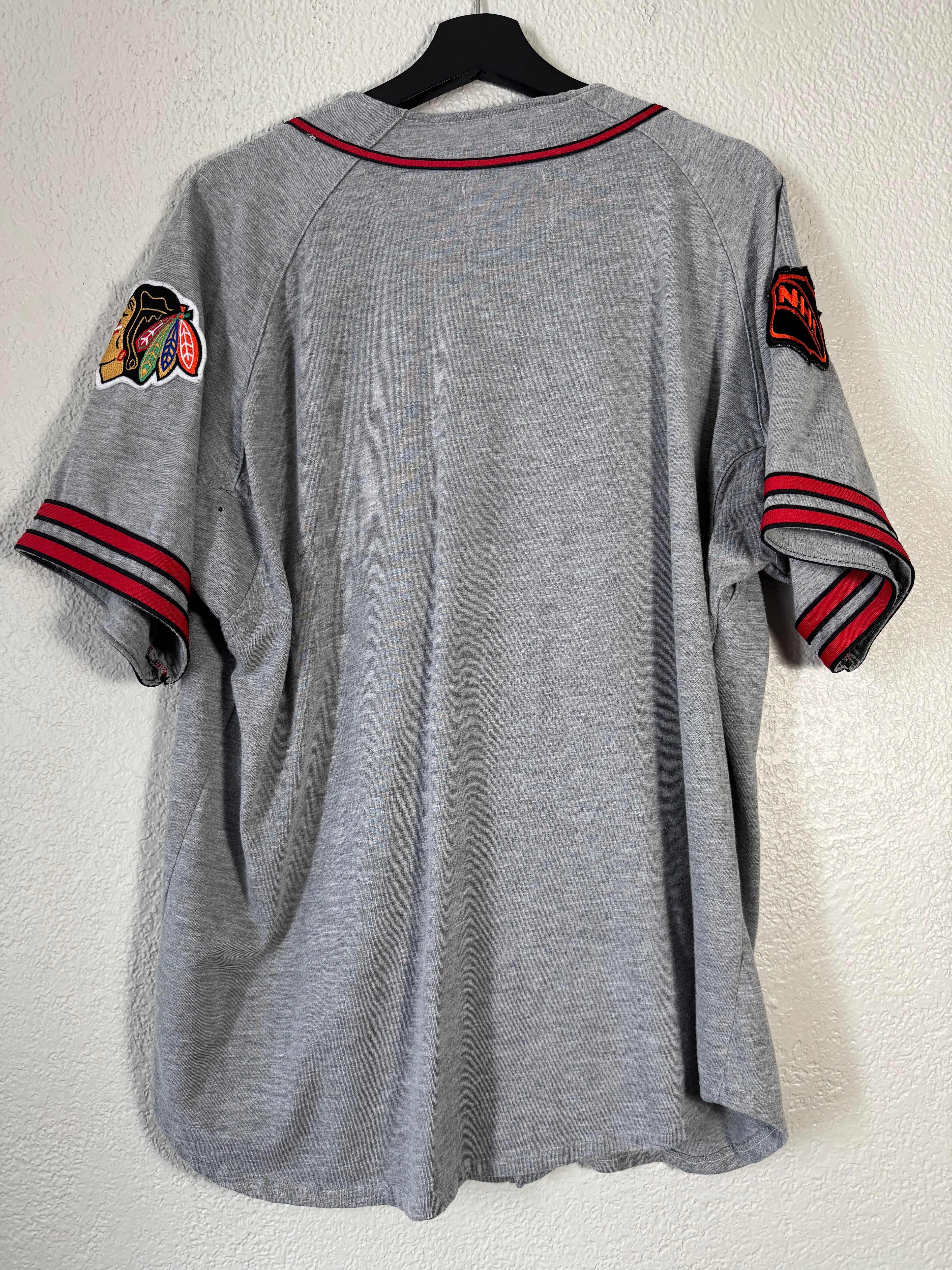Vintage Starter Chicago Blackhawks Baseball Style Jersey Size M