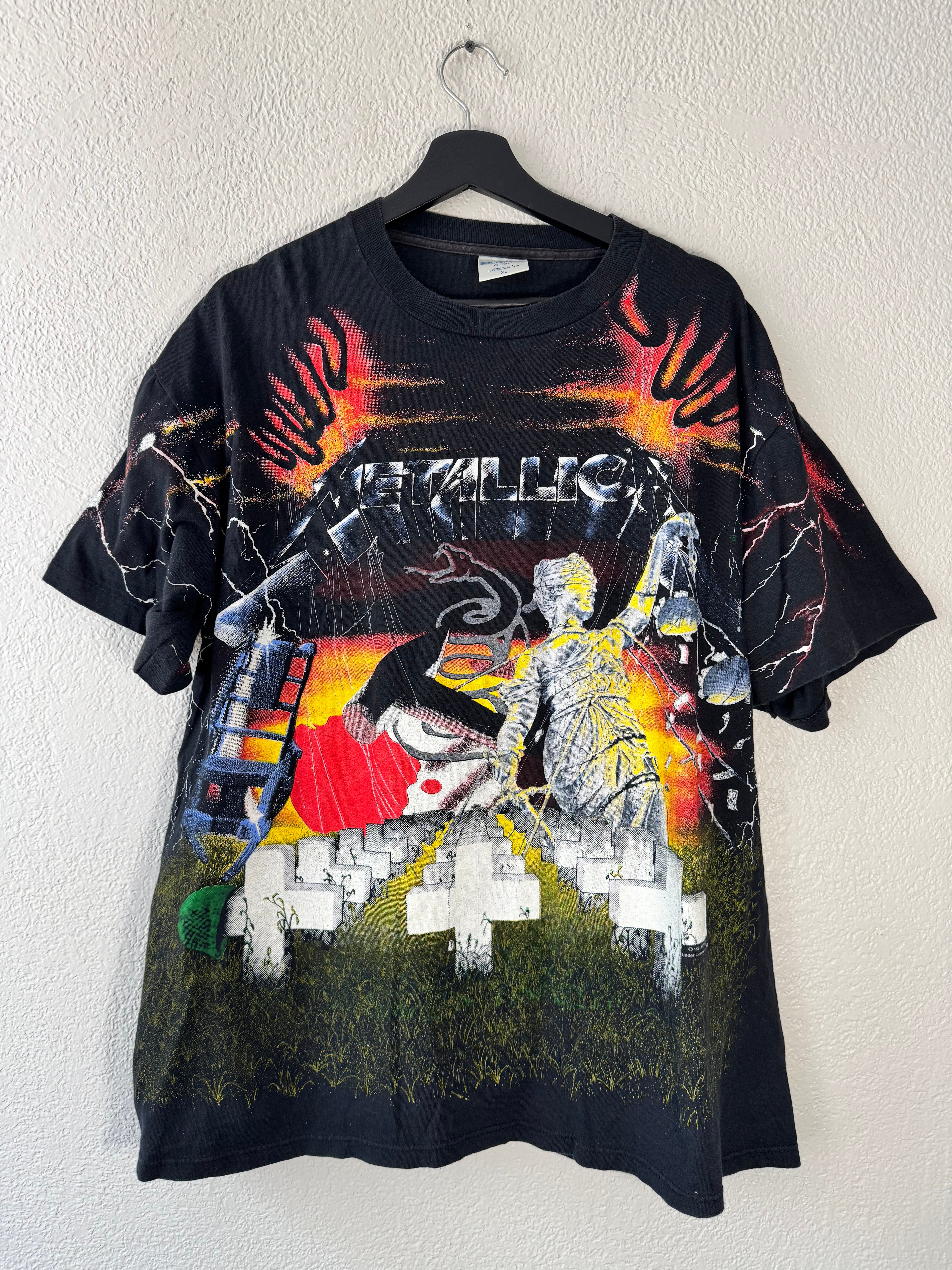 Vintage Metallica Master Of Puppets  1991 Brockum Shirt Size XL