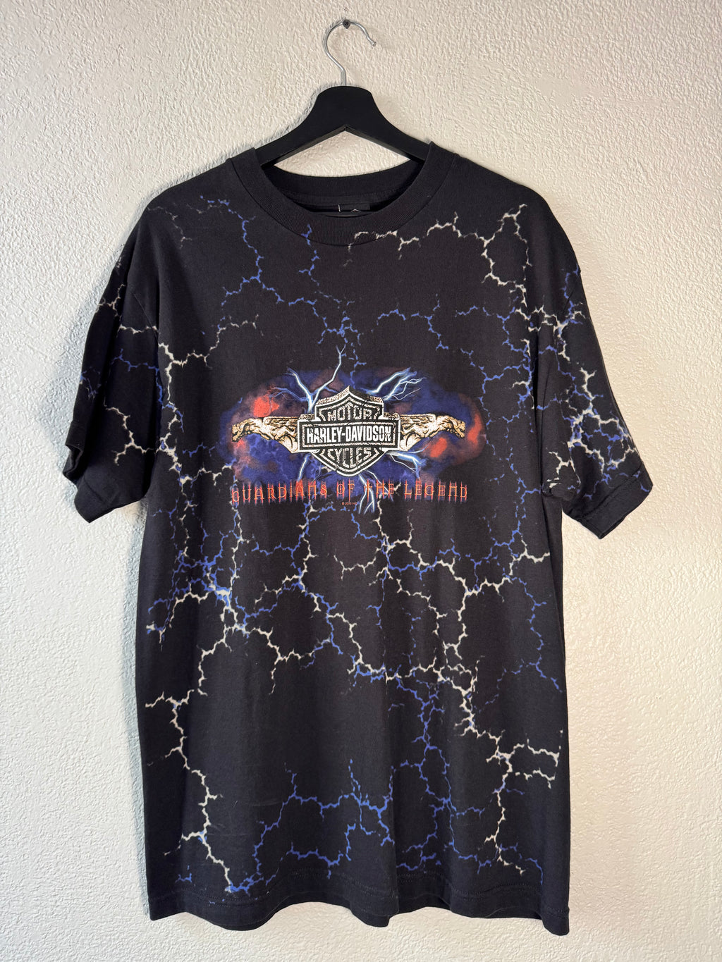 2000 Vintage Harley Davidson Guardians Of The Legend Lightning Tshirt Size Large