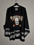 WWE Steve Austin 3:16 Hell Yeah Black Gray Orange White Mesh Jersey Shirt XL