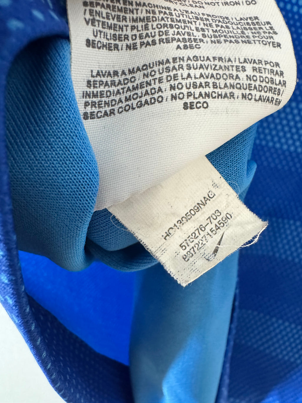Nike Brazil 2014 World Cup Away Blue Jersey Size Large