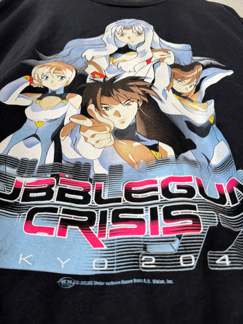 Vintage 90s Bubblegum Crisis Tee Shirt Black Anime Promo Size Large