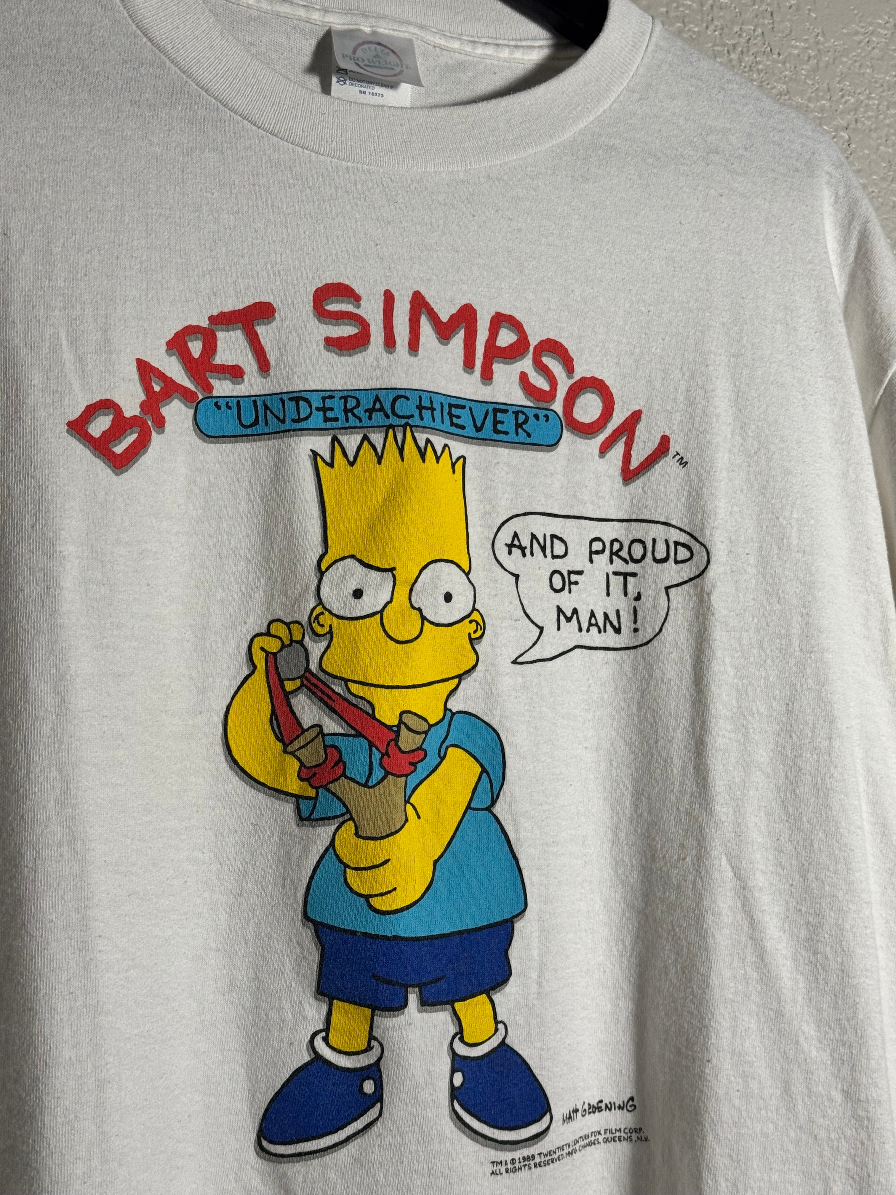 Vintage 1989 Bart Simpson ‘Underachiever’ Size Large