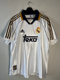 REAL MADRID JERSEY REISSUE HOME FOOTBALL SHIRT 1998 - 2000 ADIDAS JERSEY SIZE LARGE