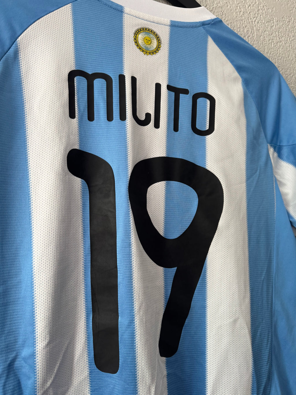 Adidas 2010 Argentina Milito World Cup Jersey Size M