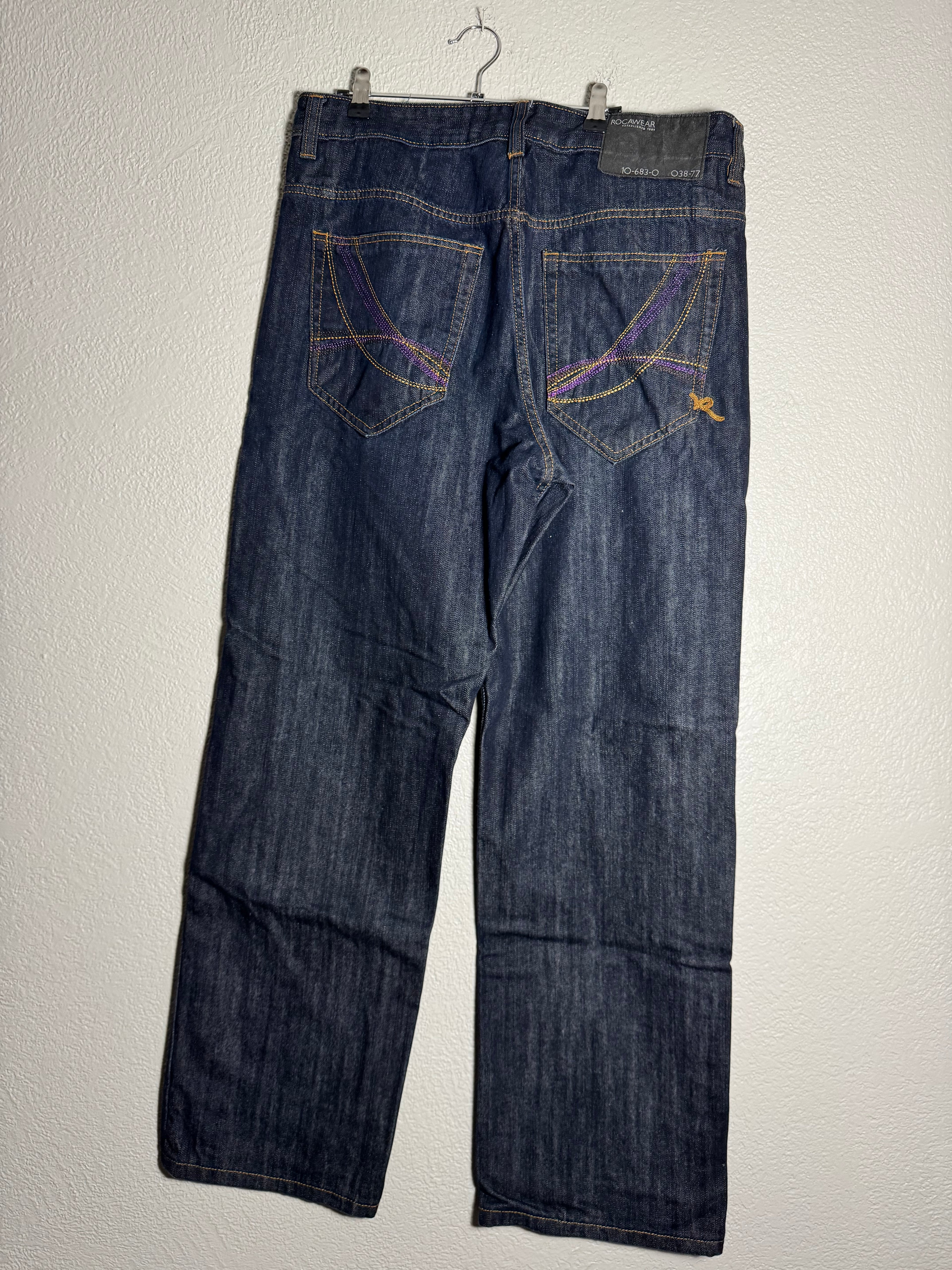 Y2K Roca Wear Dark Denim Jeans Size 38