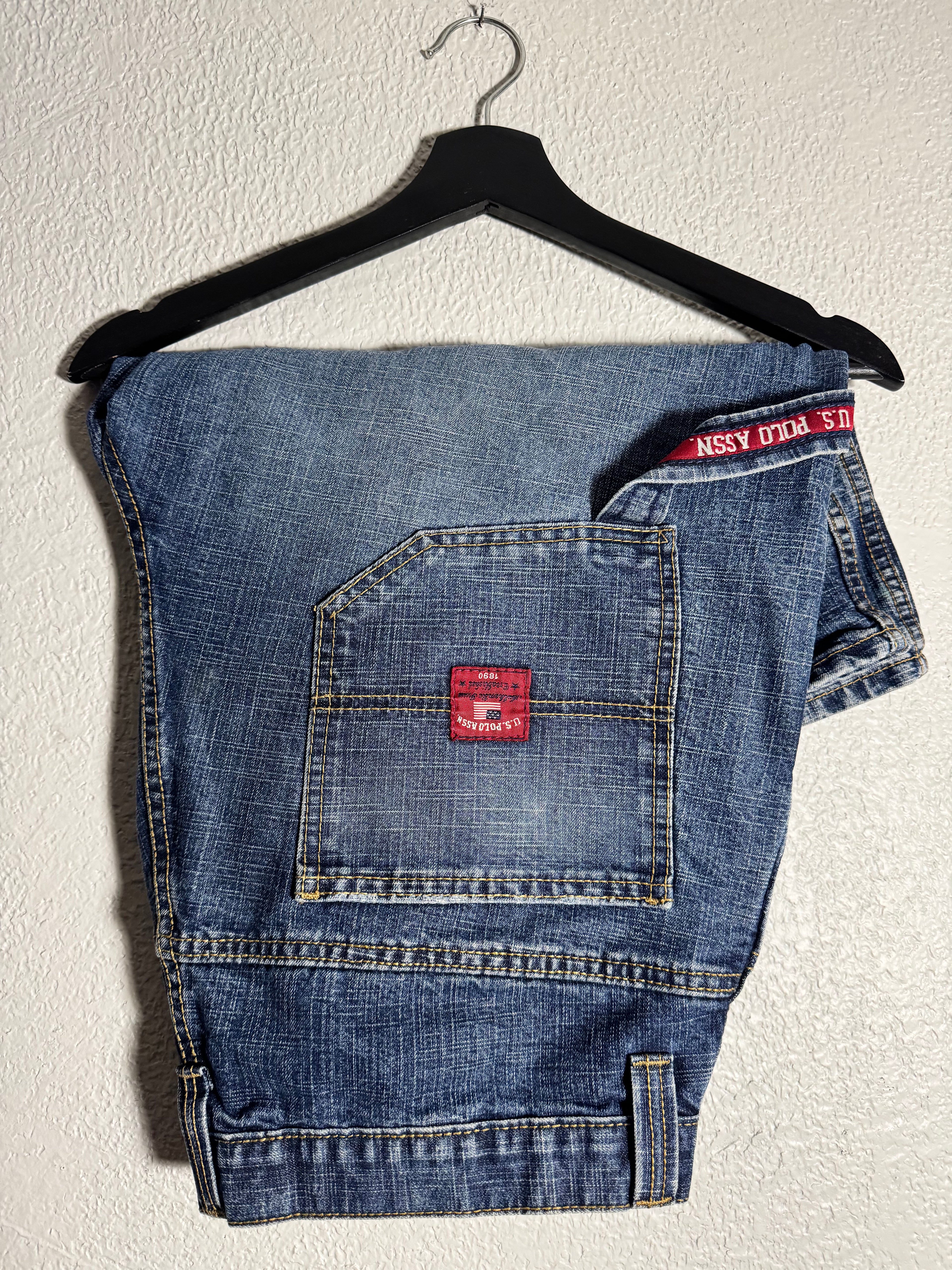 Vintage U.S. Polo Assn Baggy Carpenter Blue Denim Shorts