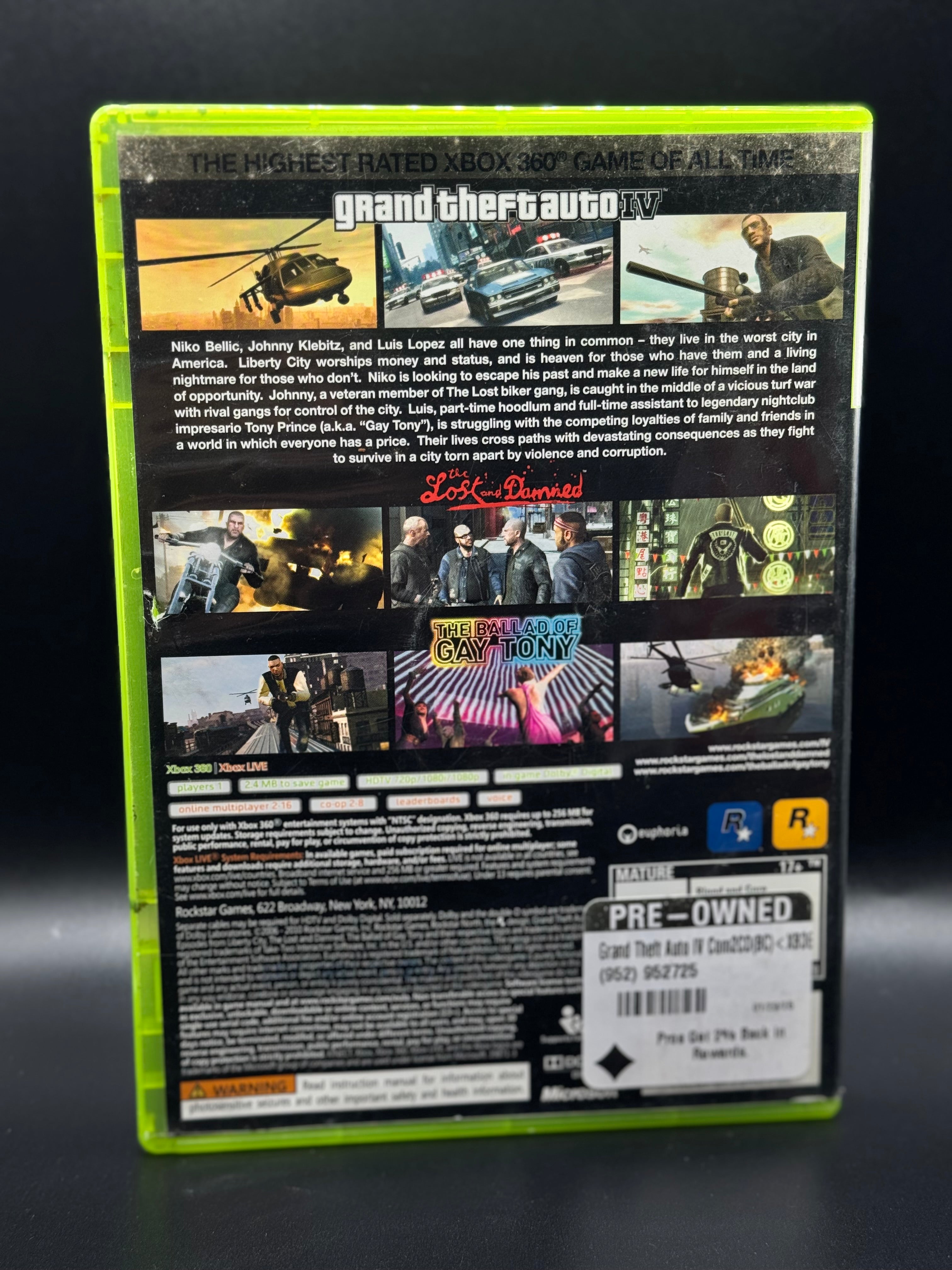 XBOX 360 Grand Theft Auto IV & Episodes From Liberty City Complete in Box (POSTER INCLUDED)