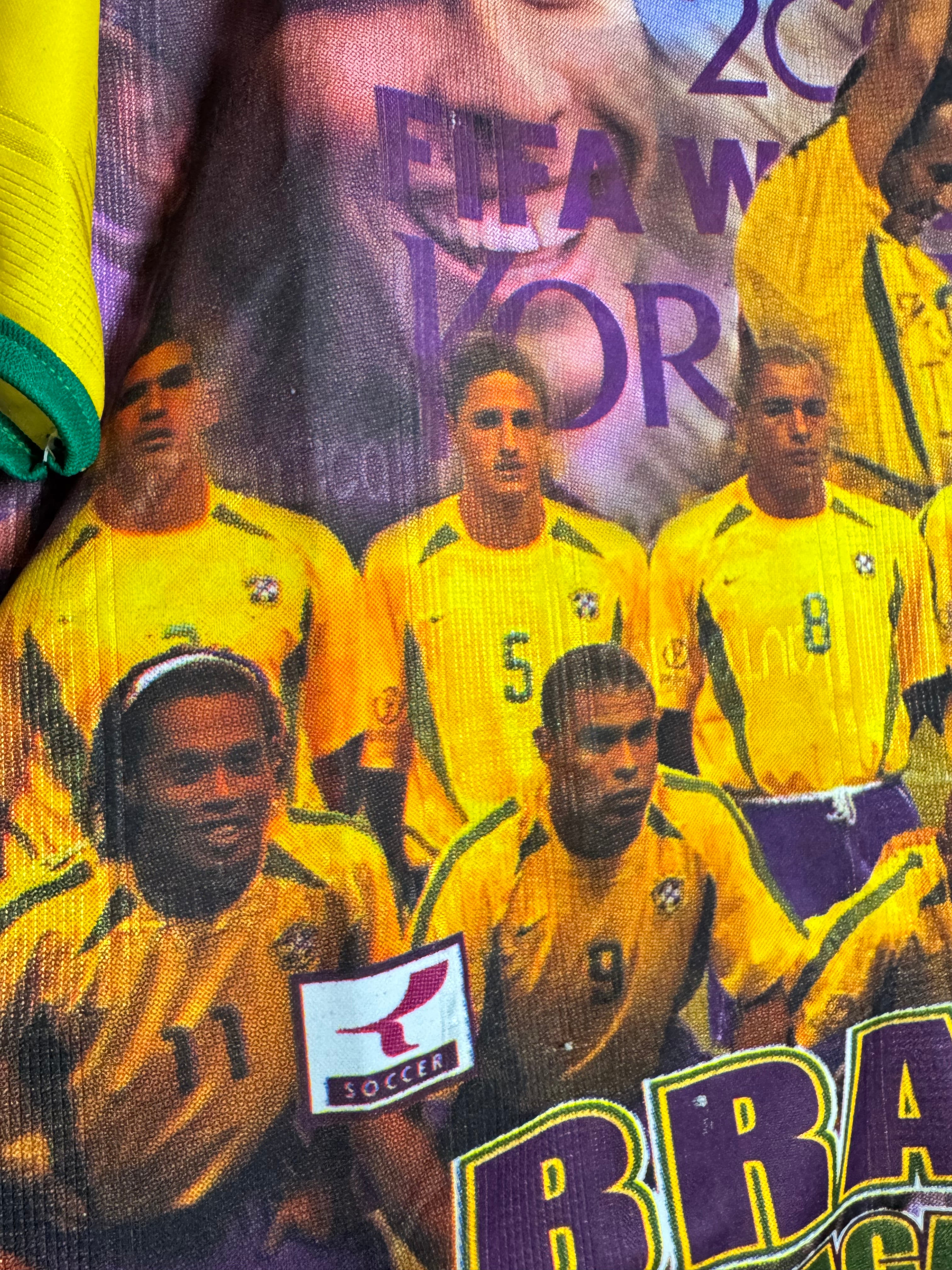 Vintage Brasil Mexican BOOT 2002 World Cup Jersey Size XL