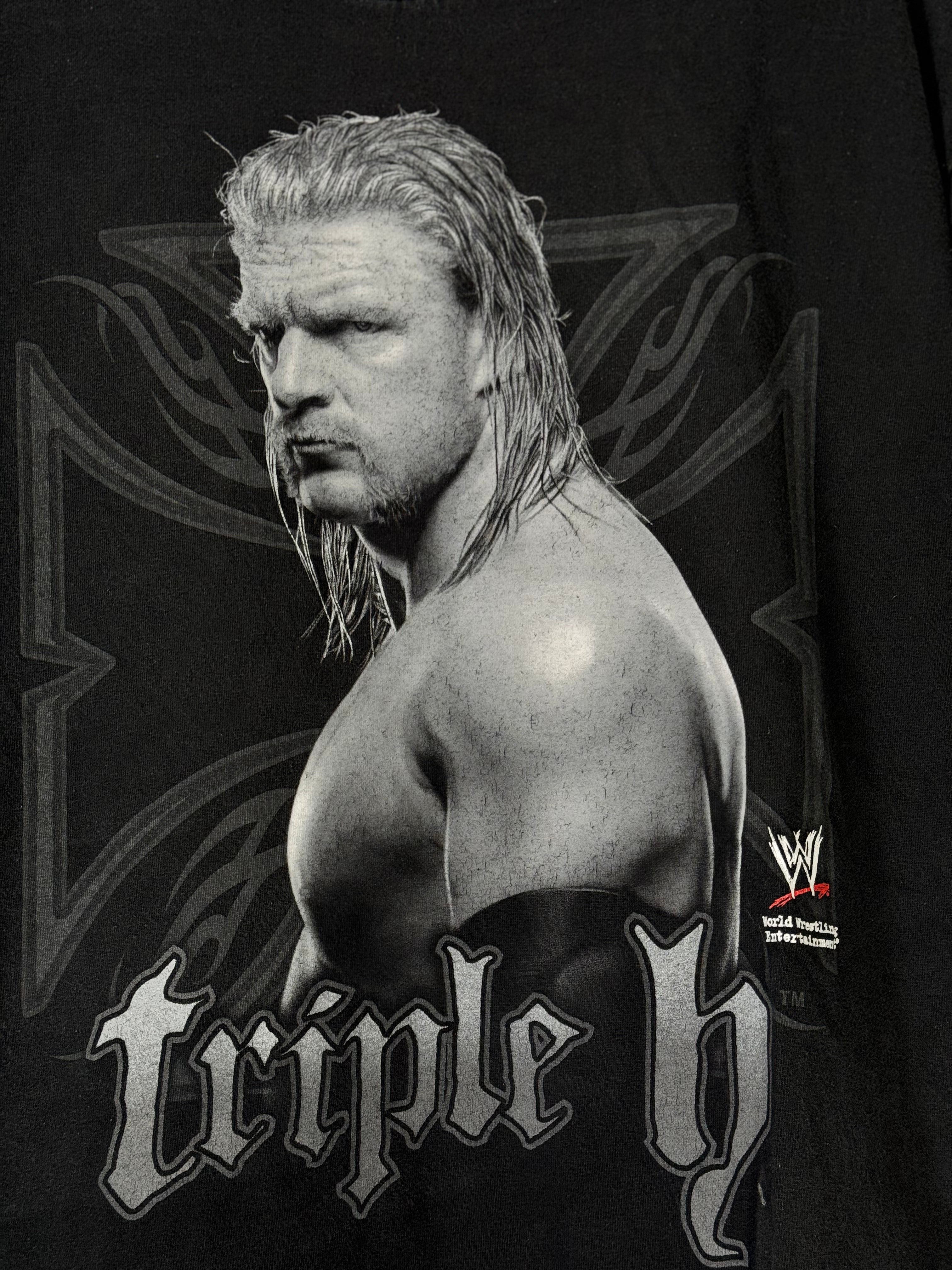 Vintage 2002 Triple H WWE HHH Wrestling Full Color T-Shirt Adult Size XL