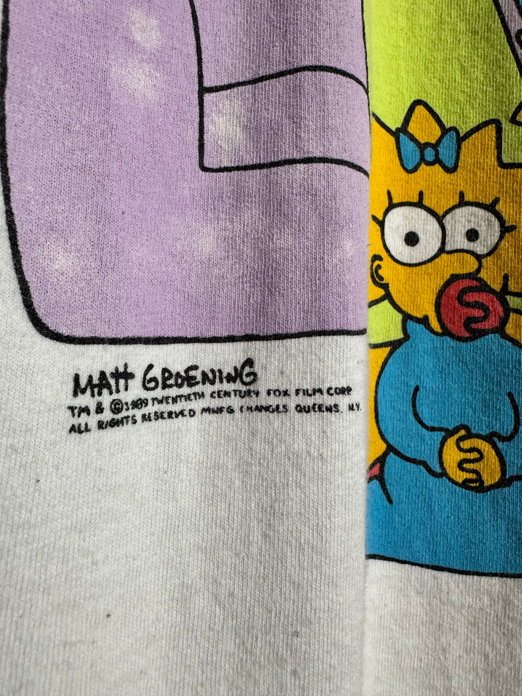 Vintage 1989 The Simpson’s Double Sided “SAY CHEESE” Short Sleeve Tee XL