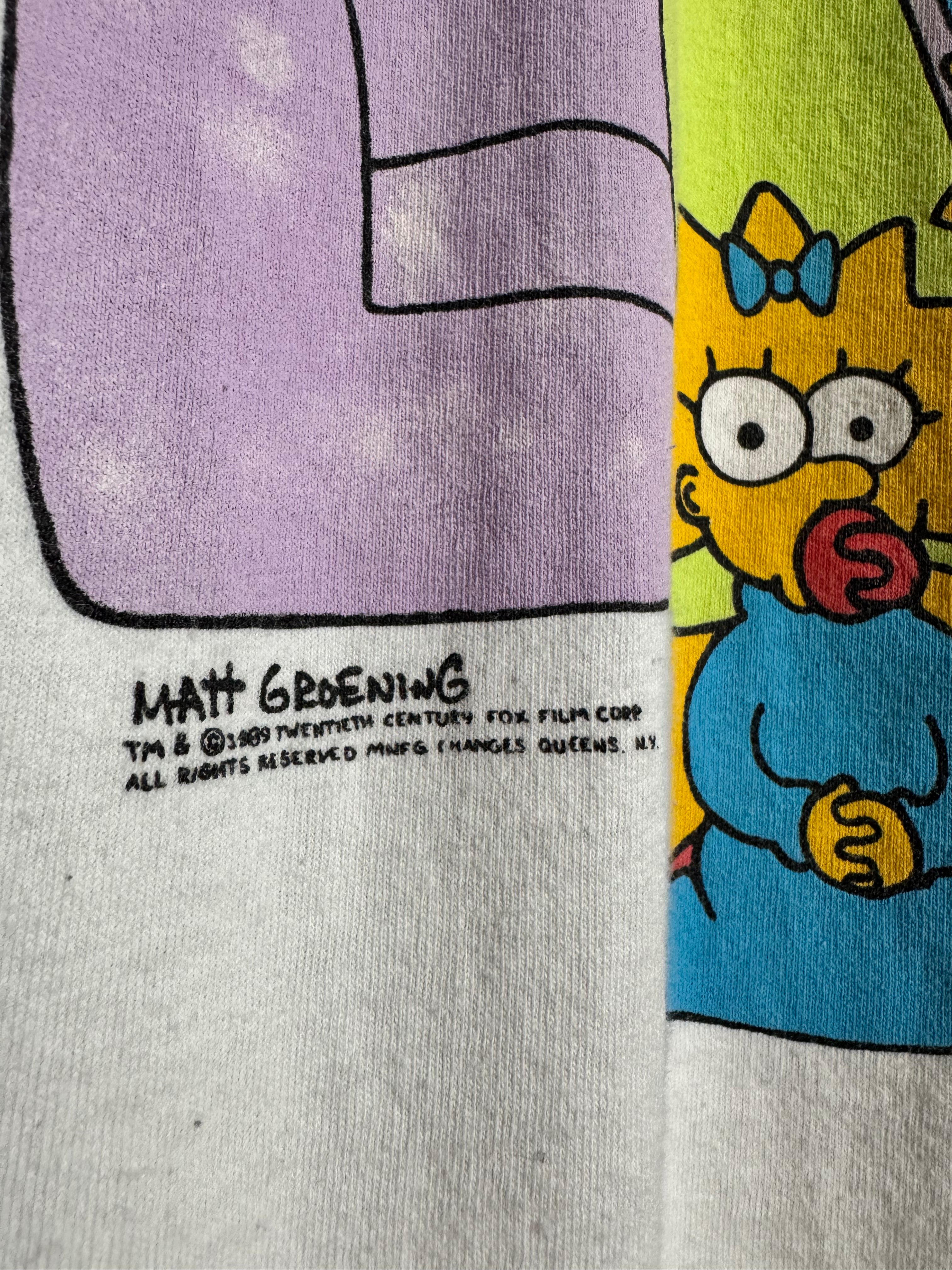 Vintage 1989 The Simpson’s Double Sided “SAY CHEESE” Short Sleeve Tee XL