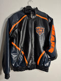 Chicago Bears Leather Jacket Size Large