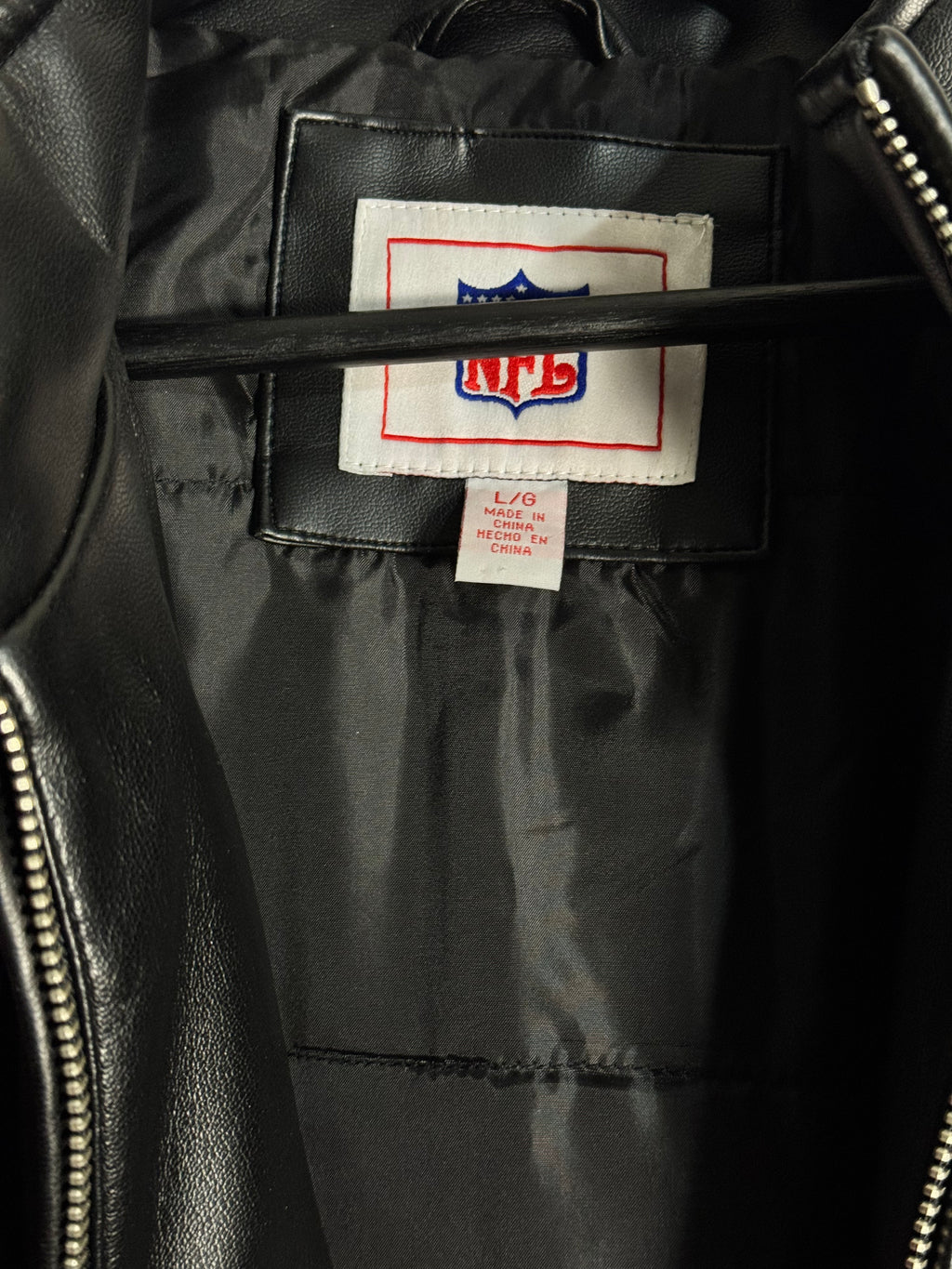 Chicago Bears Leather Jacket Size Large