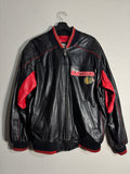 90’s Vintage Chicago Blackhawks NHL Leather Jacket Size M