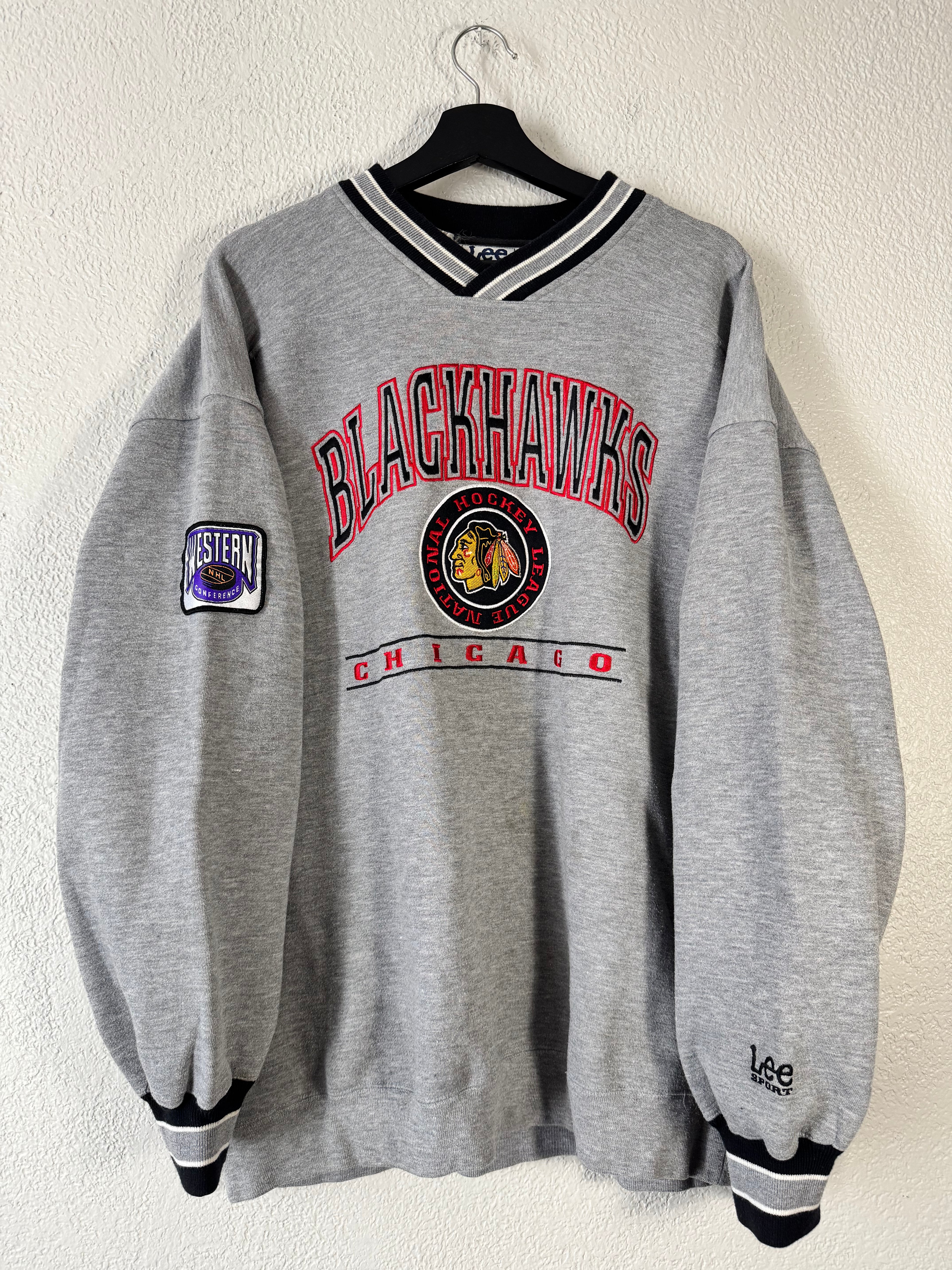 Vintage Chicago Blackhawks Lee Sport Crewneck Size XL