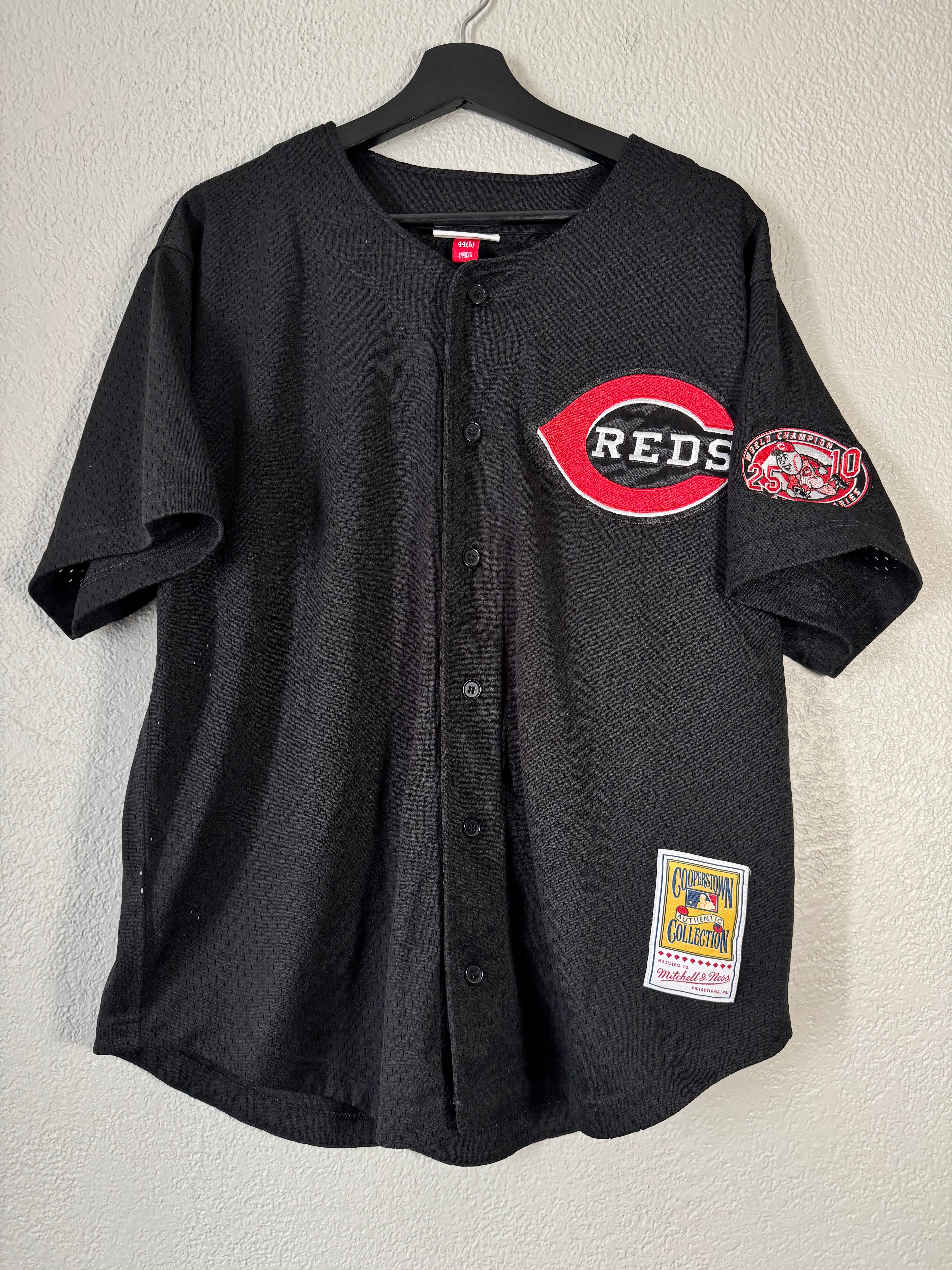 Ken Griffey Jr Cincinnati Reds MITCHELL NESS Cooperstown Collection Jersey Size Large