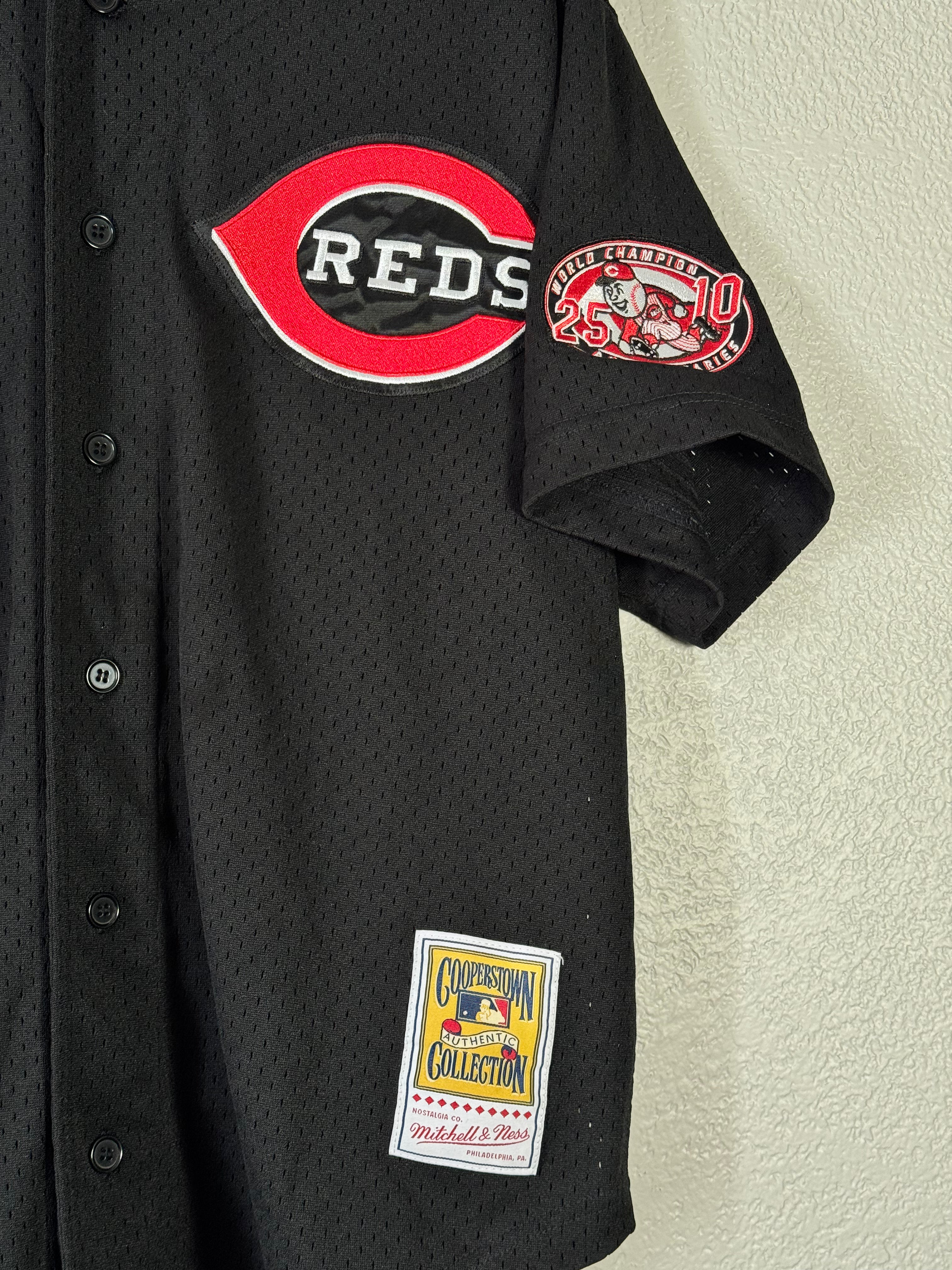 Ken Griffey Jr Cincinnati Reds MITCHELL NESS Cooperstown Collection Jersey Size Large