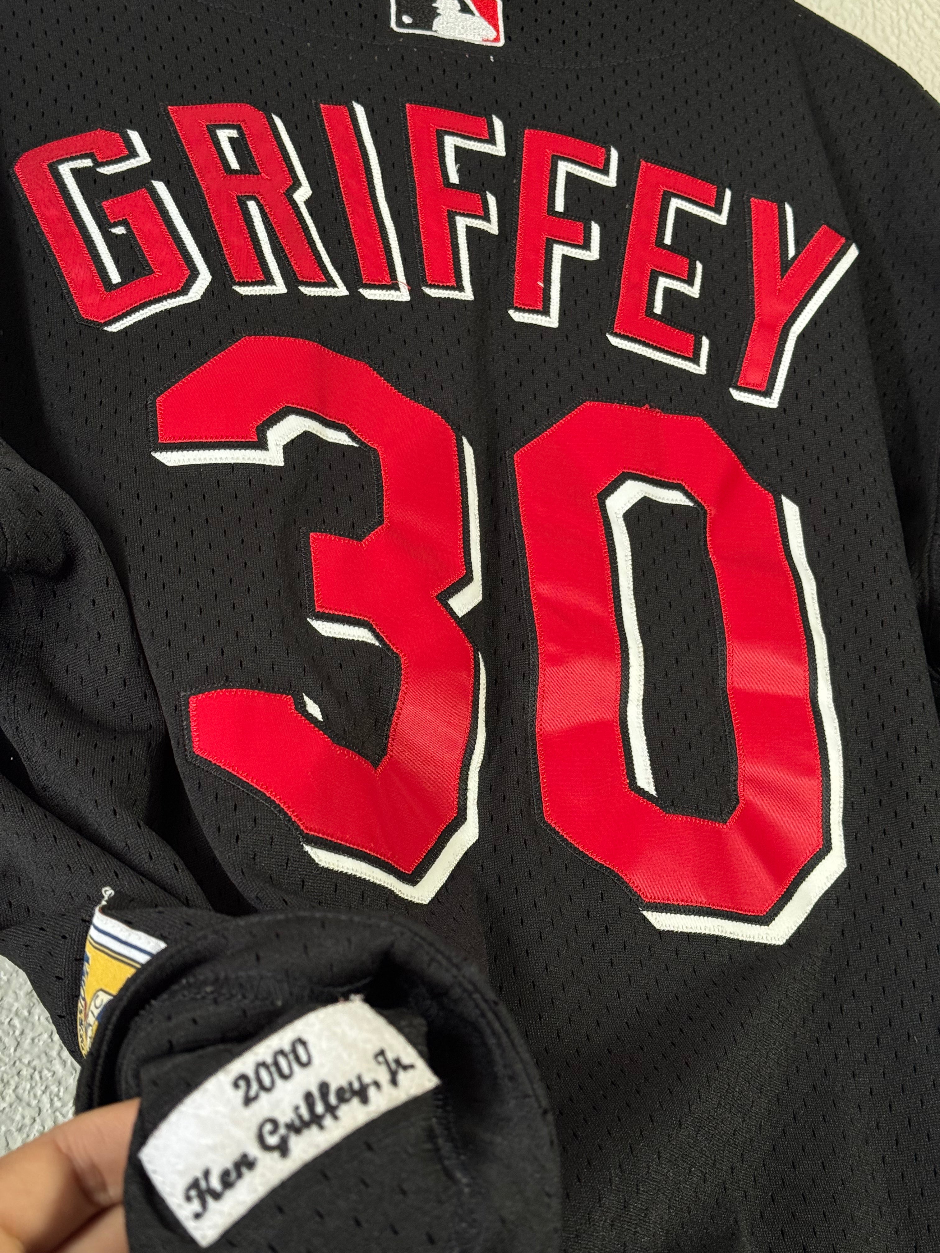 Ken Griffey Jr Cincinnati Reds MITCHELL NESS Cooperstown Collection Jersey Size Large