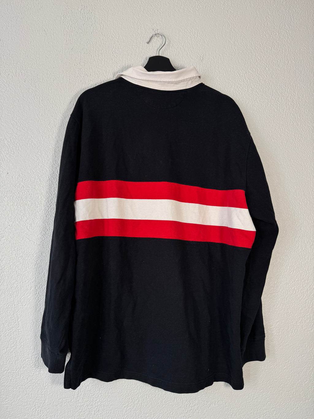 Vintage polo Ralph Lauren black and red rugby long sleeve Size XL