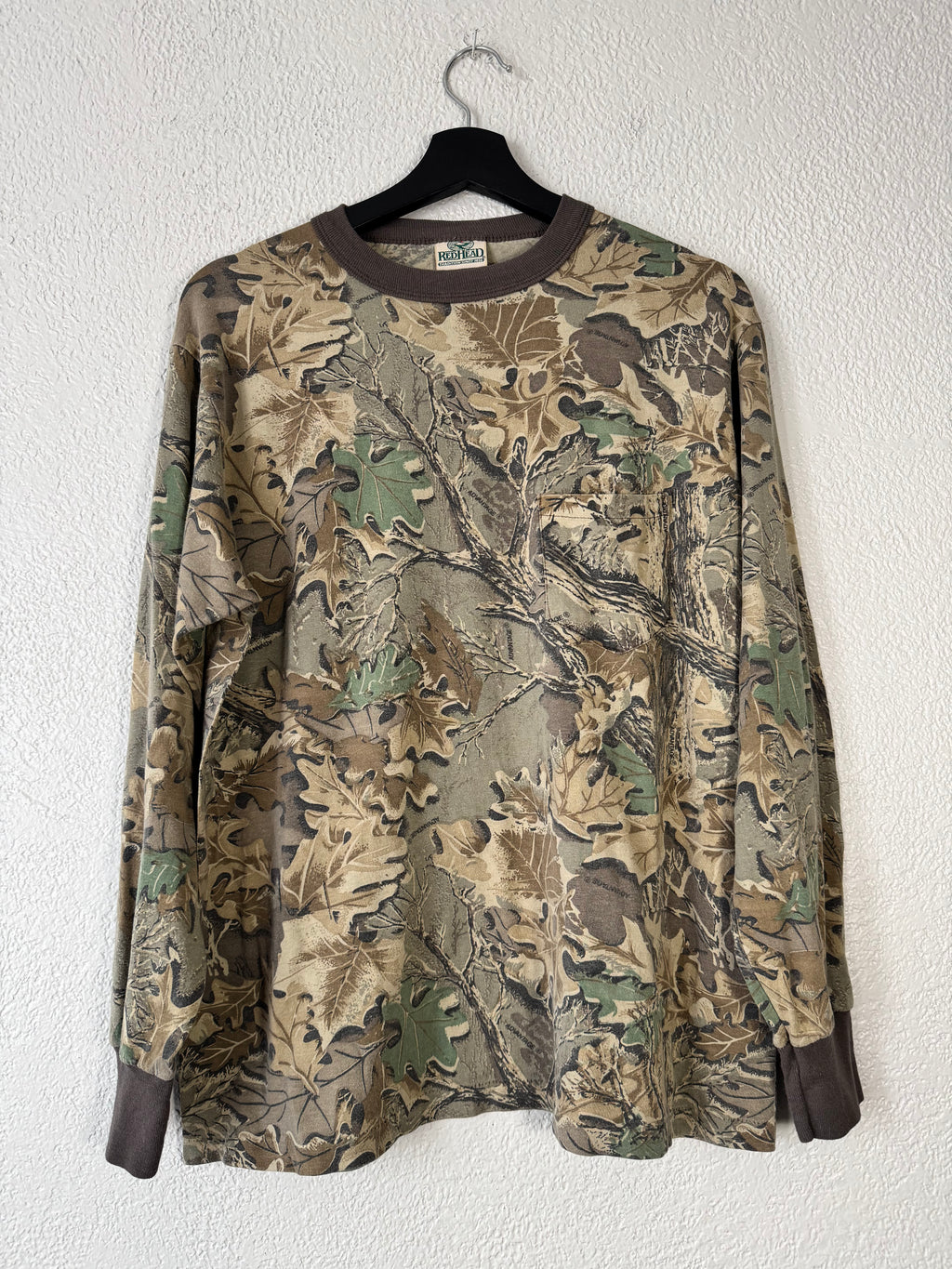 Vintage 90s RedHead Long Sleeve Camo T-Shirt  Realtree Hunting Size Large