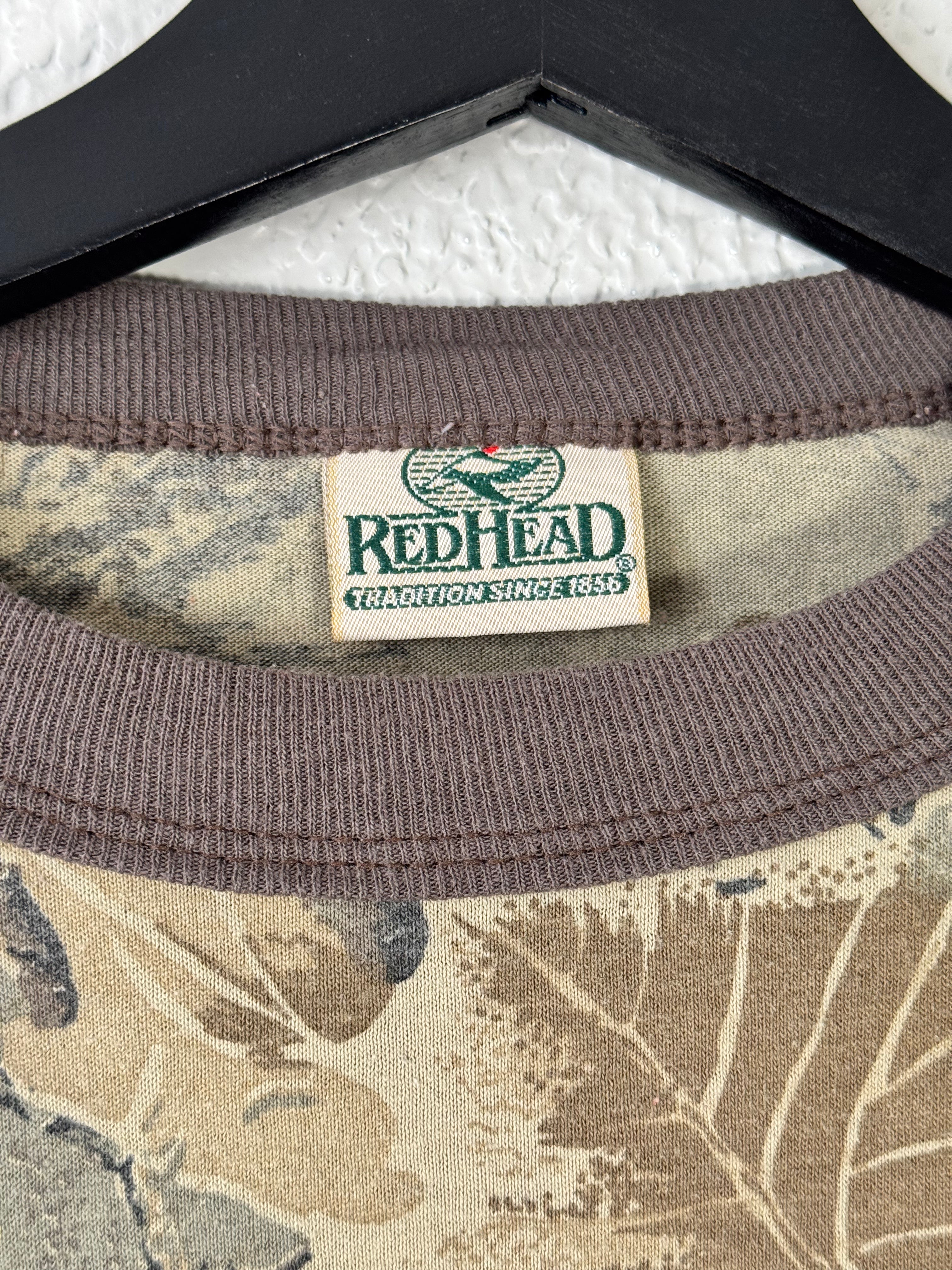 Vintage 90s RedHead Long Sleeve Camo T-Shirt  Realtree Hunting Size Large