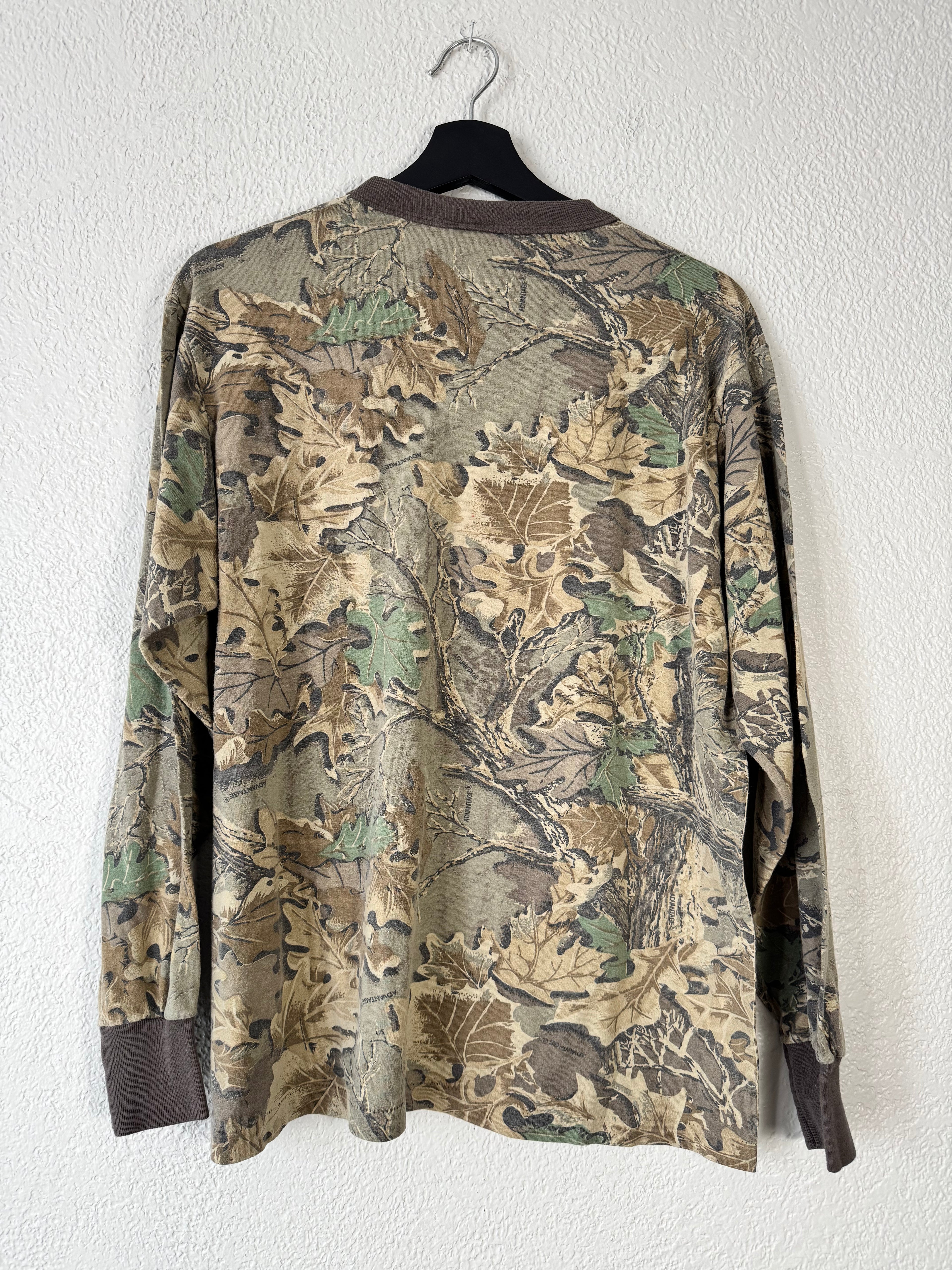 Vintage 90s RedHead Long Sleeve Camo T-Shirt  Realtree Hunting Size Large