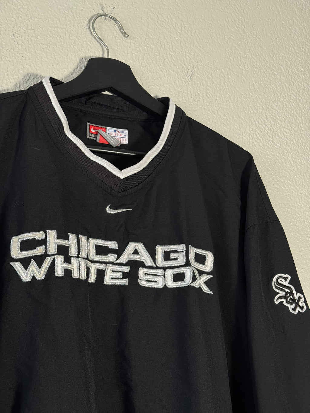 VTG Y2K Nike Chicago White Sox Center Swoosh Jacket Pullover Windbreaker Size Large
