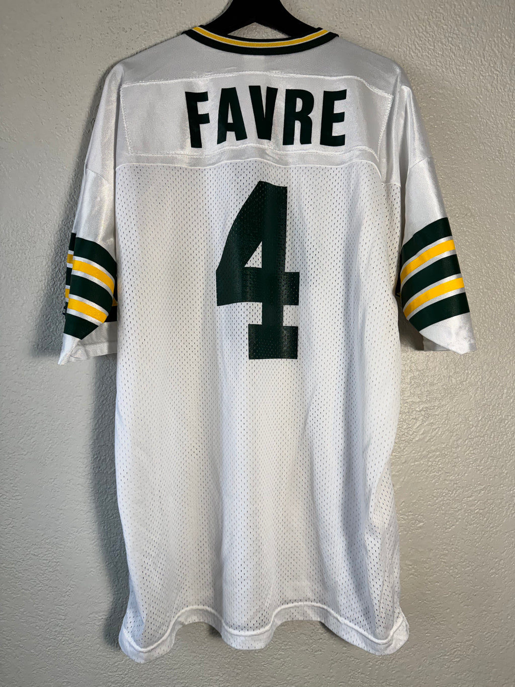Vtg Green Bay Packers Favre Champion Jersey Size 48 White XL