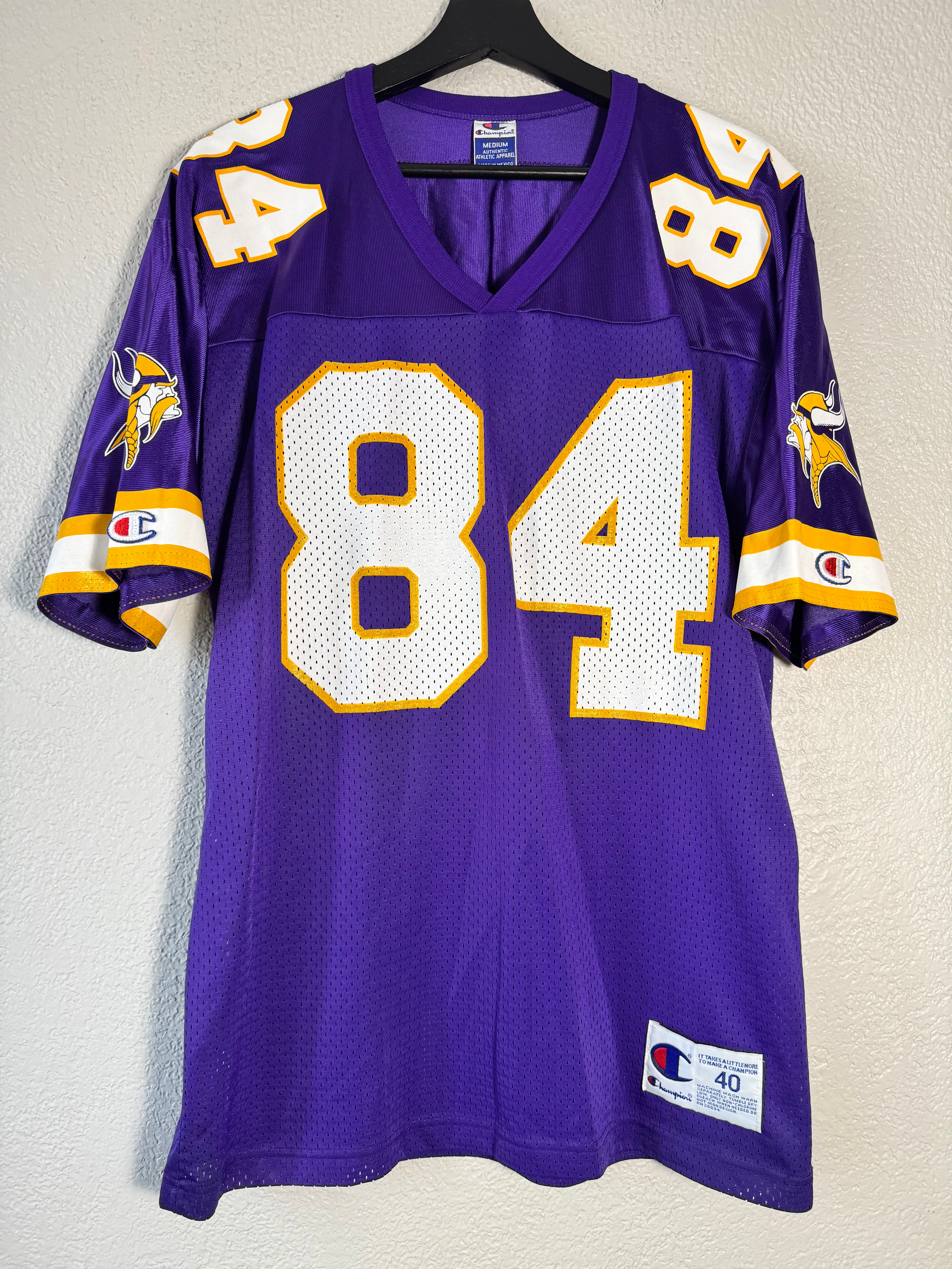 Vintage 90s Randy Moss #84 Minnesota Vikings NFL Champion Jersey Size M 40