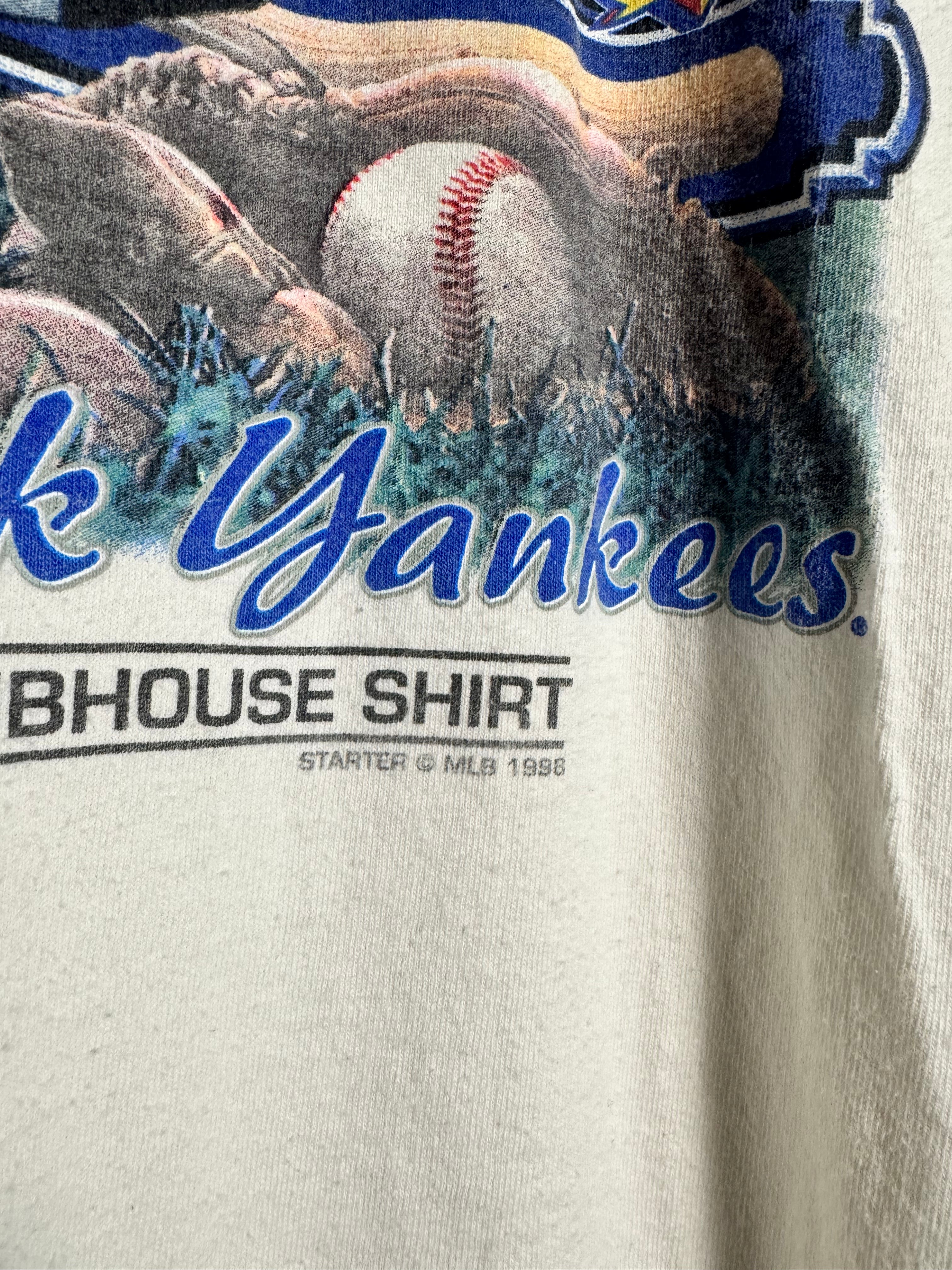 Vintage 1998 World Series Champs New York Yankees Starter Shirt Size Large
