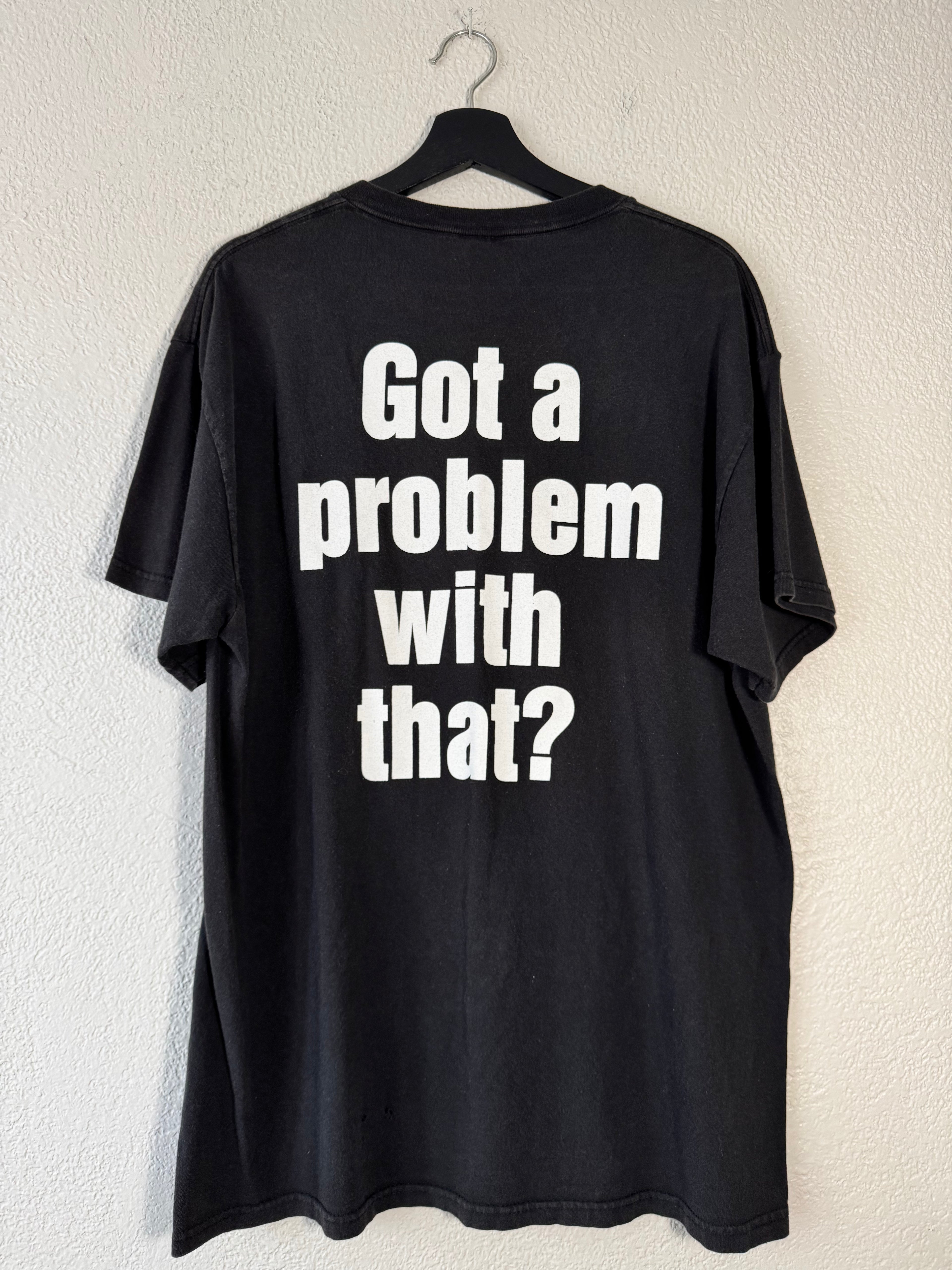 VTG 1998 WWF Stone Cold Austin 3:16 Shirt Black Double Sided Size Large