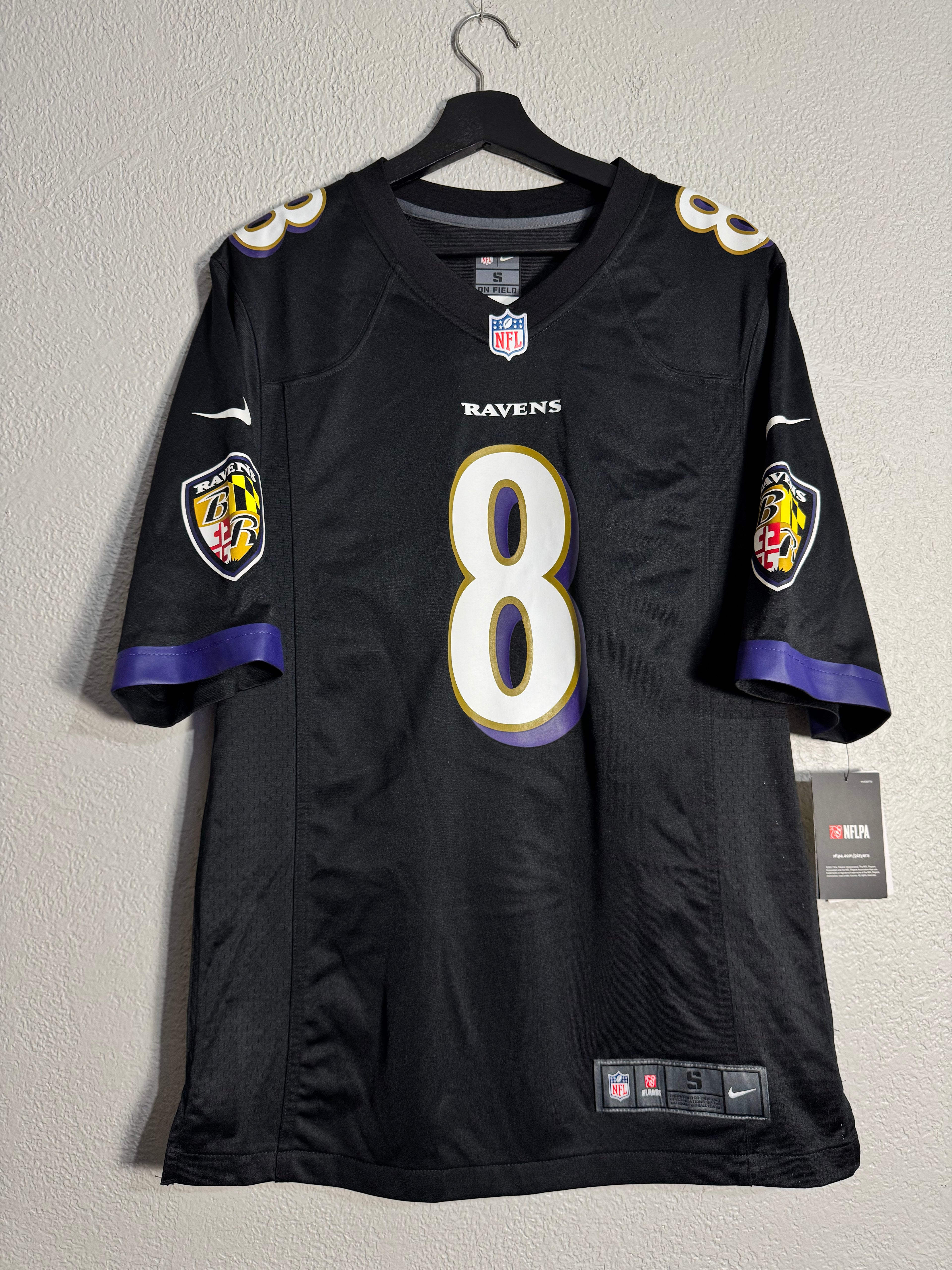 (NEW) Nike Ravens Lamar Jackson #8 Black Jersey Size Small