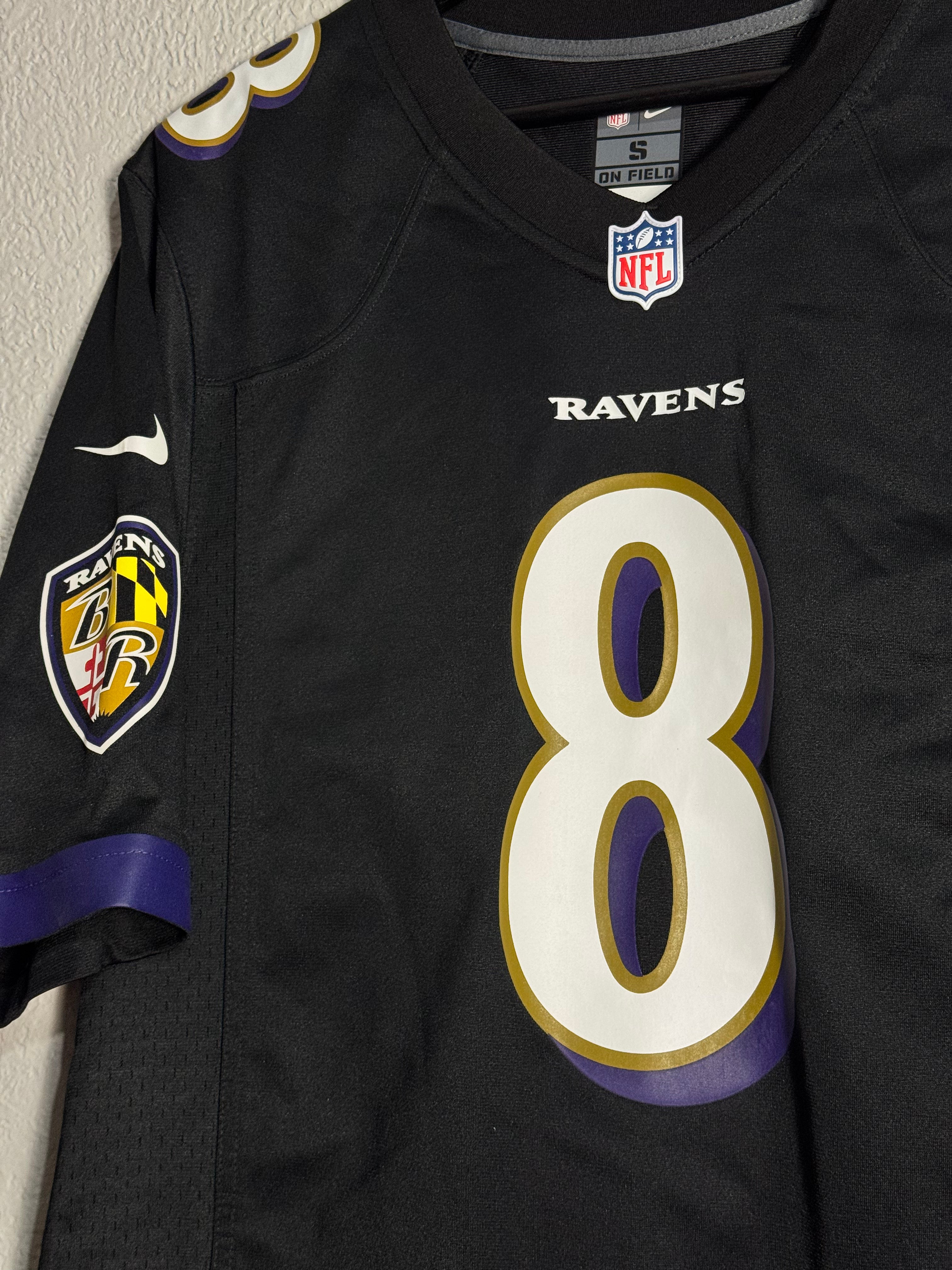 (NEW) Nike Ravens Lamar Jackson #8 Black Jersey Size Small
