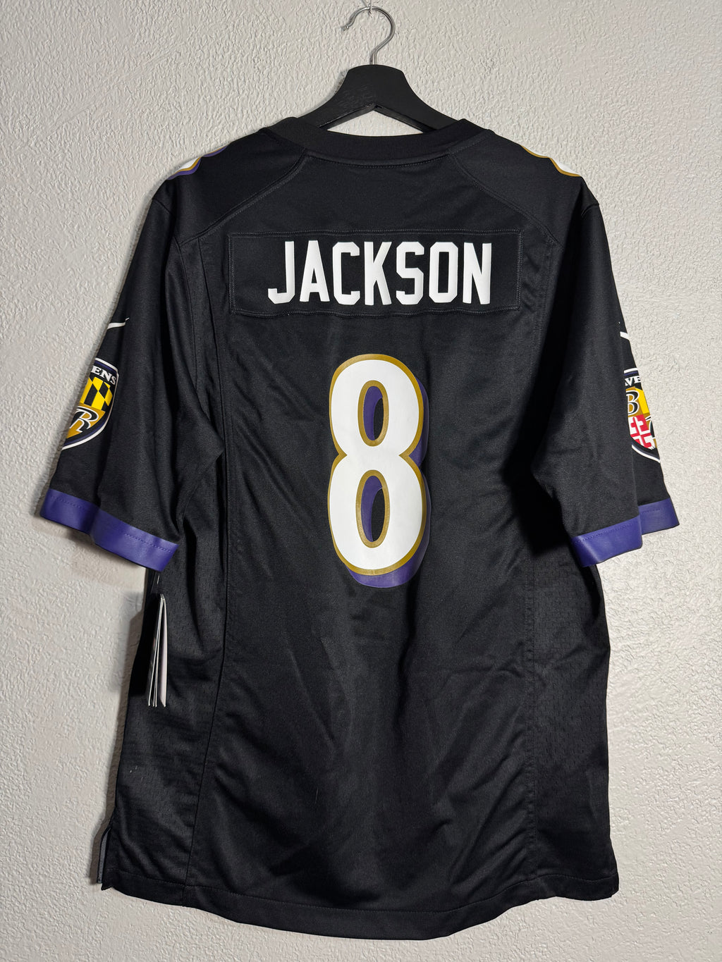 (NEW) Nike Ravens Lamar Jackson #8 Black Jersey Size Small