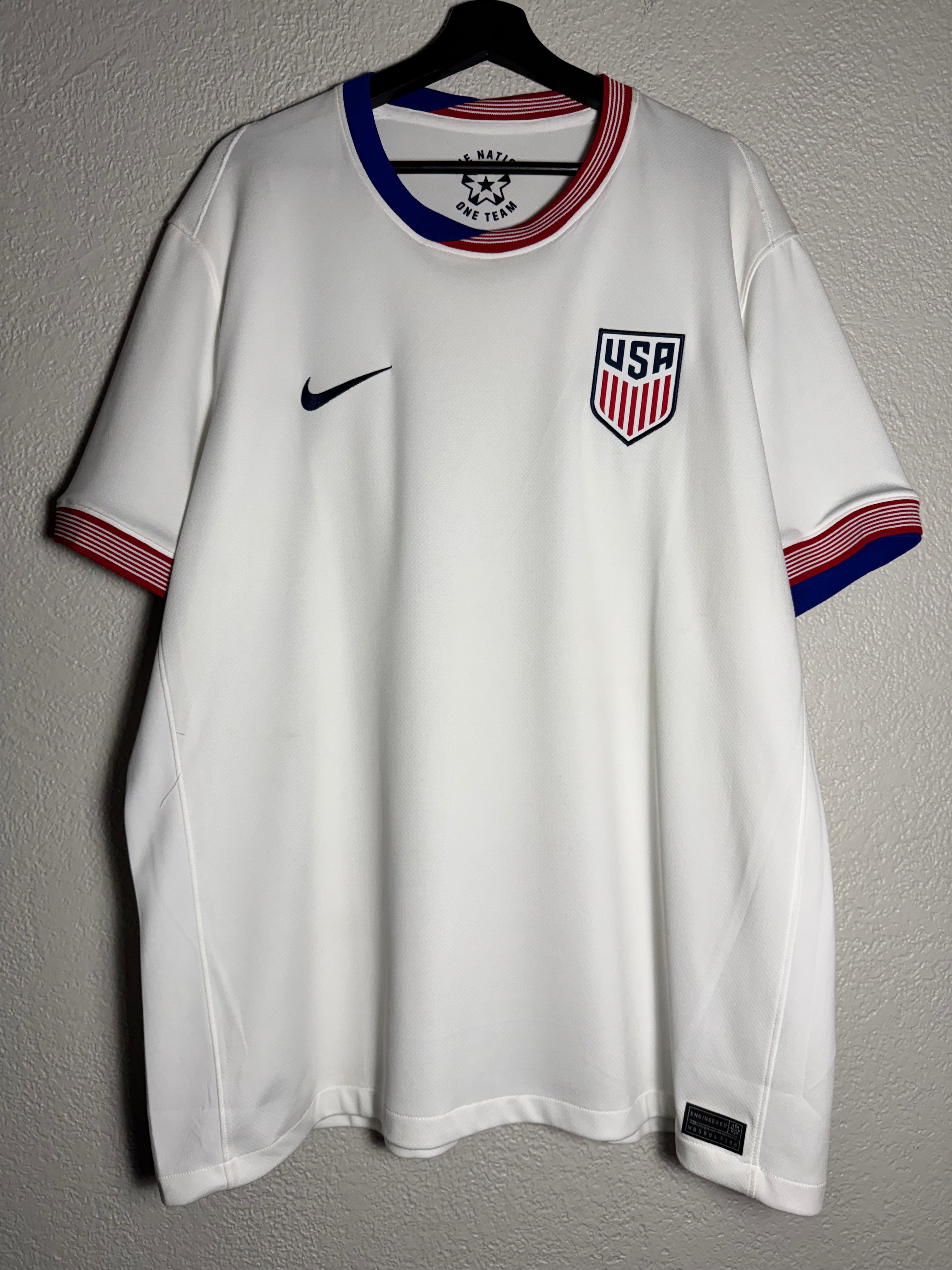 Nike 2024 Jersey USA White Home Dri-FIT Size XXL