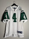 Reebok Brett Favre New York Jets On Field Jersey Sewn White Away NFL Size Large