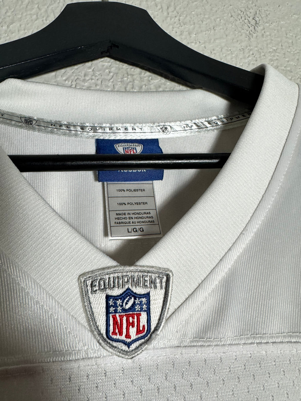 Reebok Brett Favre New York Jets On Field Jersey Sewn White Away NFL Size Large
