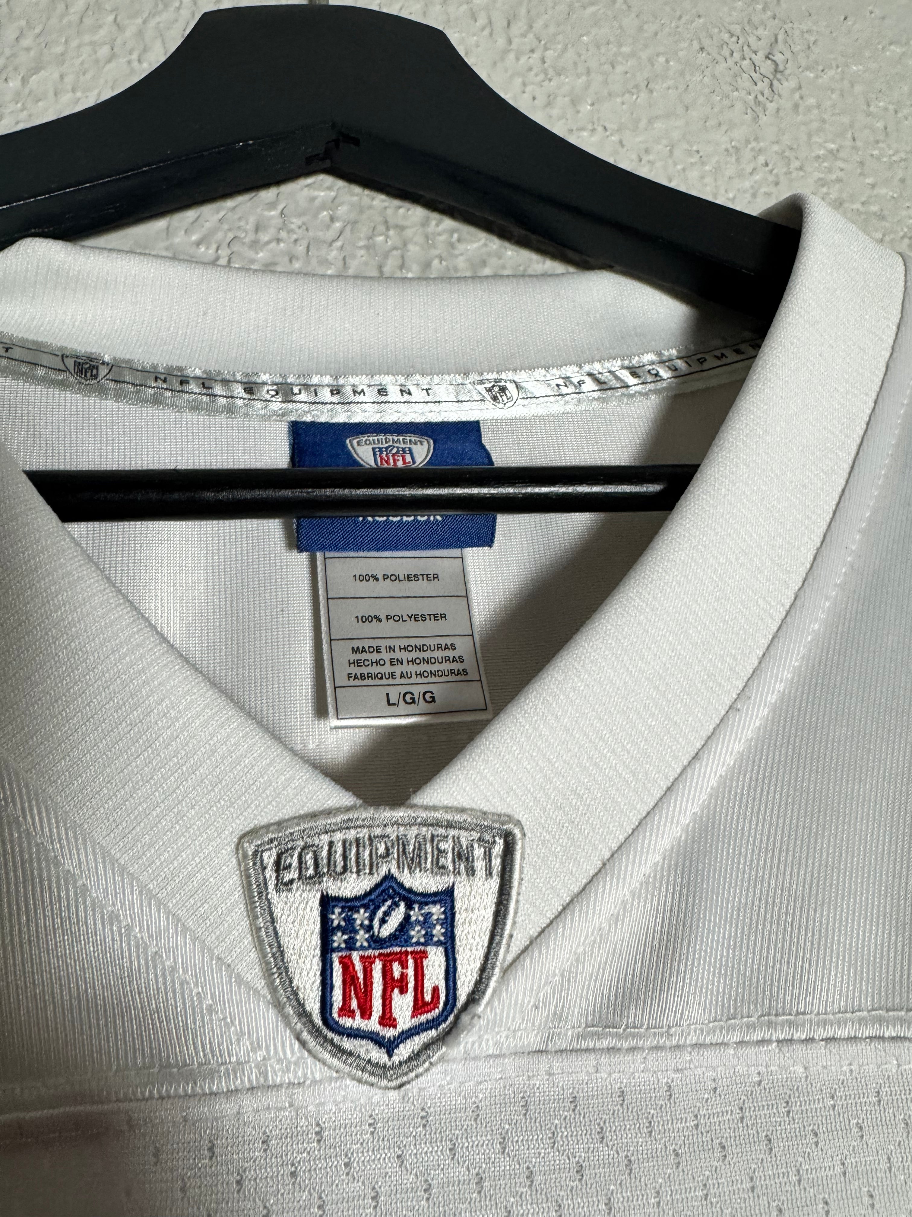 Reebok Brett Favre New York Jets On Field Jersey Sewn White Away NFL Size Large
